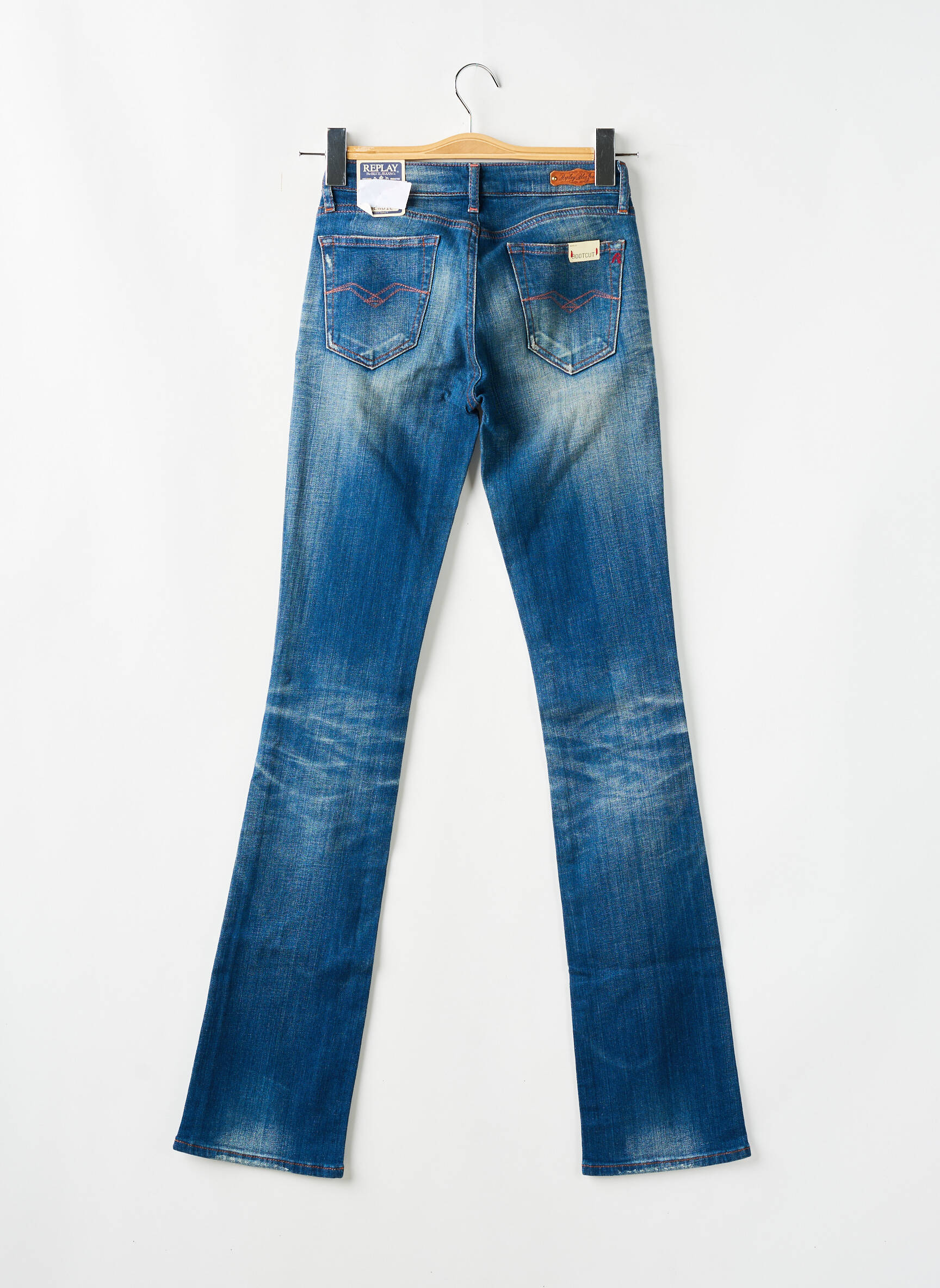 Bootcut džinsai tamprumas maža dydžio mėlyna REPLAY moteris