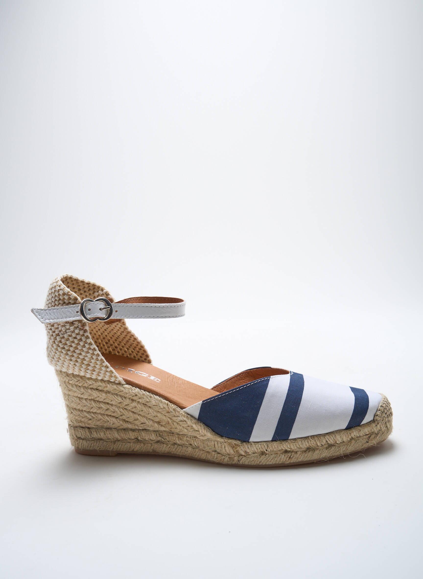 Espadrilės apvalus mygtukas kulnas nuo 4 iki 6 cm mėlyna ADIGE moteris