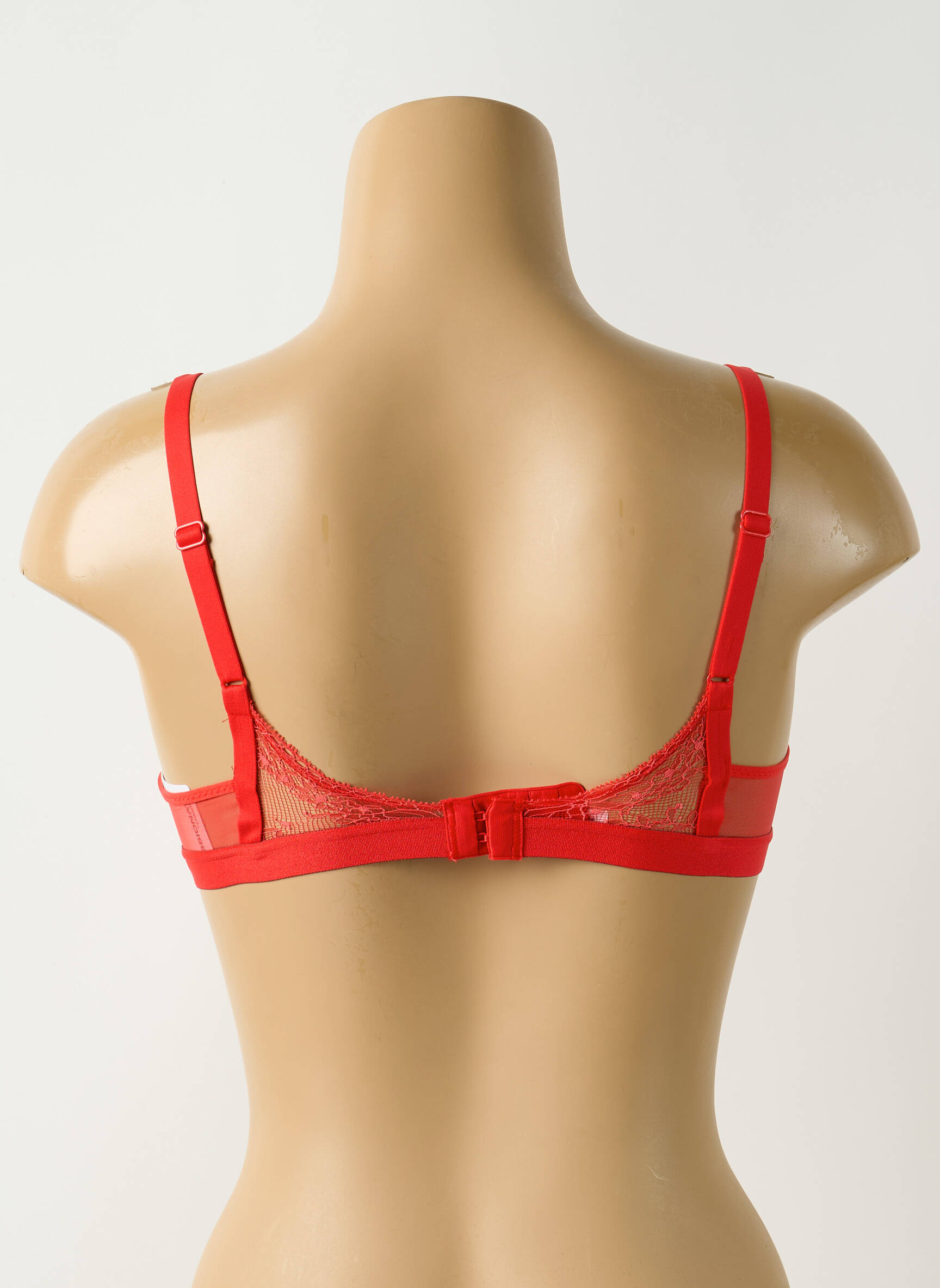 Liemenėlė satino efektas push-up liemenėlė su aukštu palaikymu raudona PASSIONATA moteris