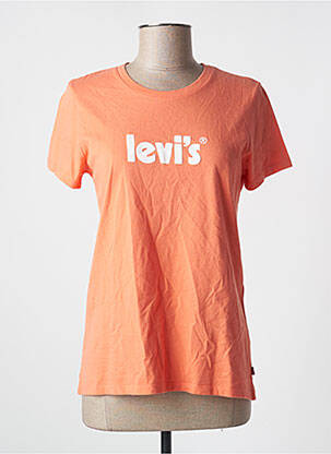 T-marškinys floqué serigrafija trumpas rankovės oranžinė LEVI'S moteris
