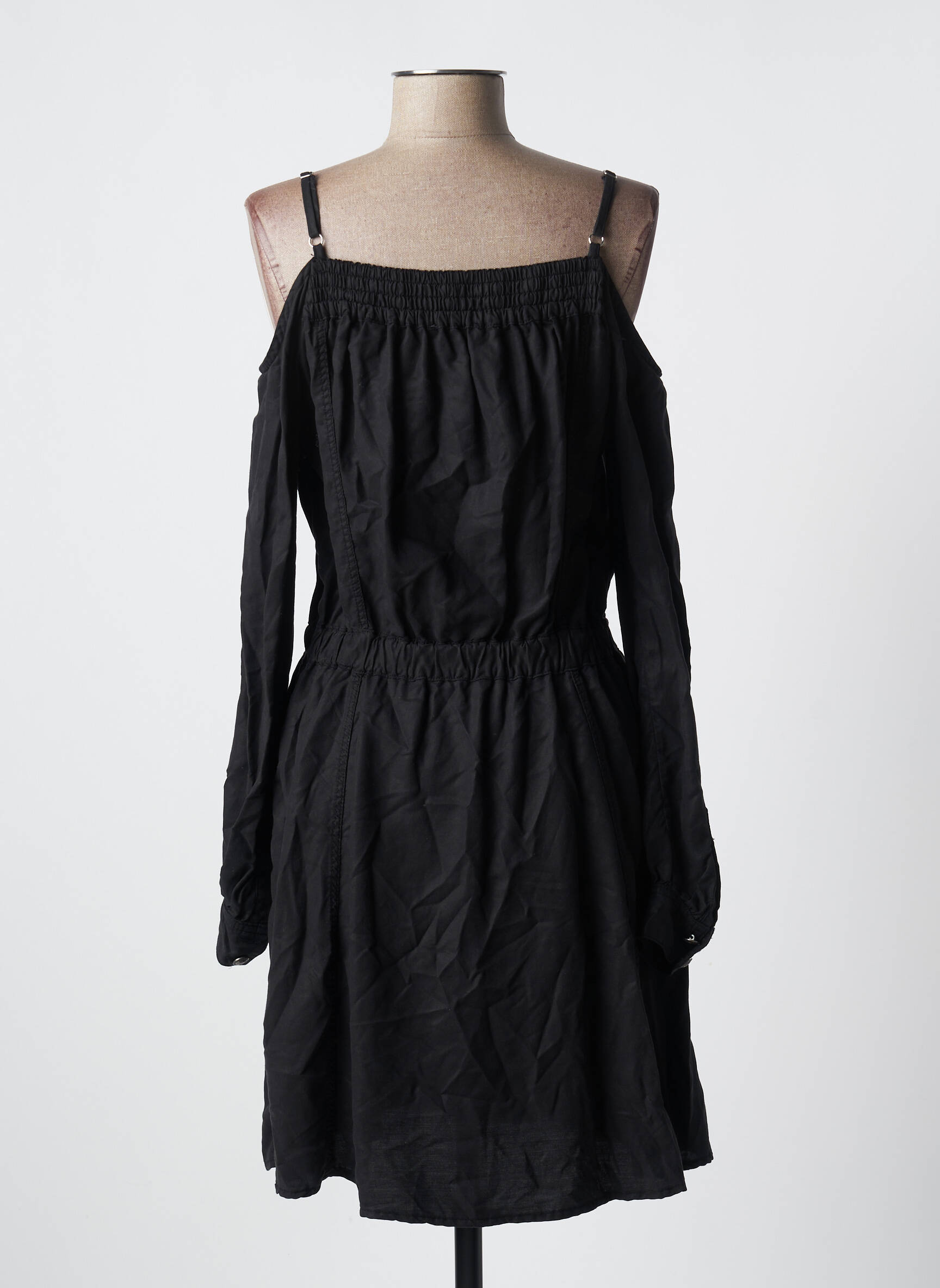 Pusilgių suknelė ilgos rankovės ilgos rankovės juodas THE KOOPLES moteris