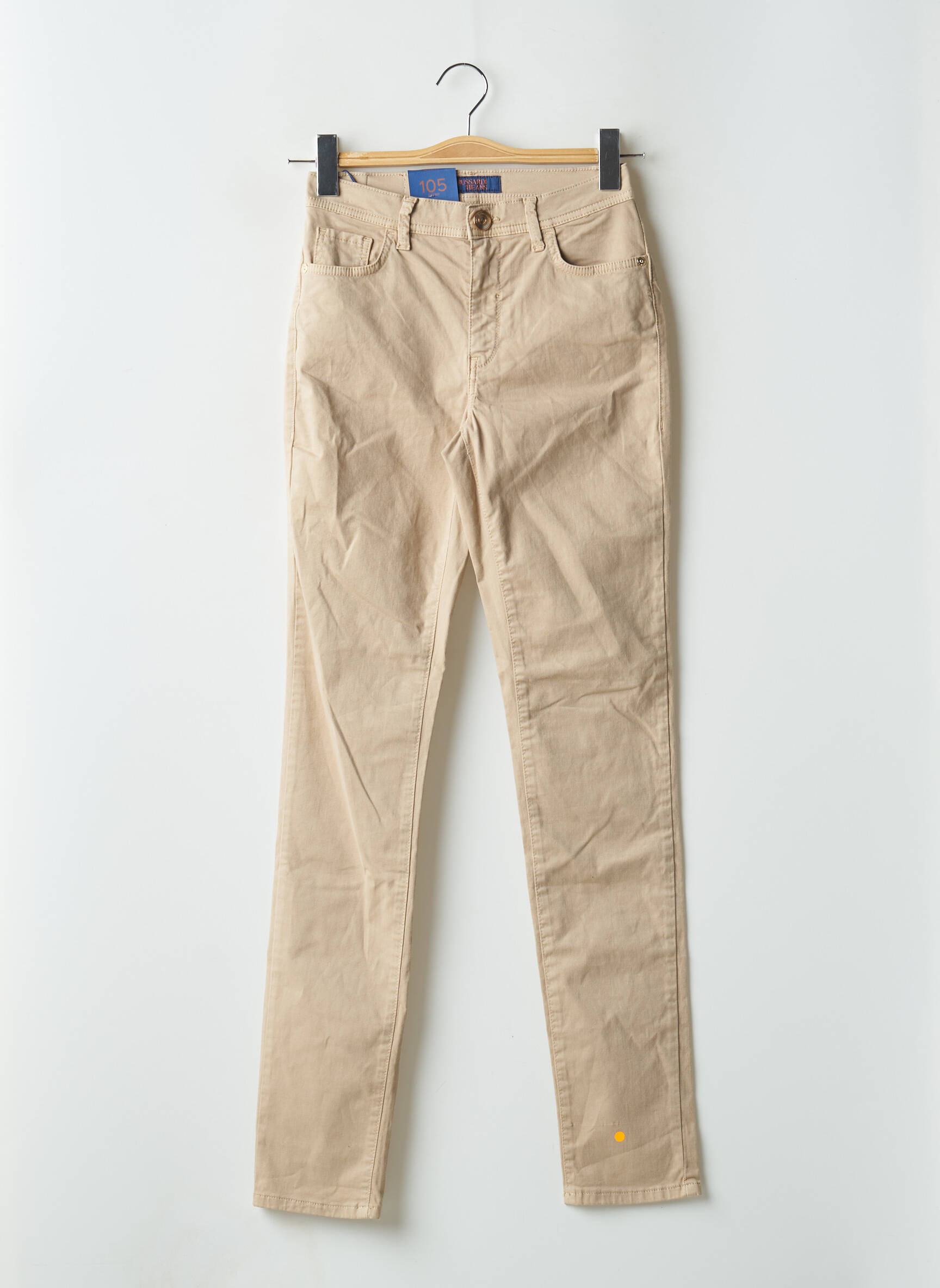 Lieknos kelnės aukšta talija aukšta talija bežinis TRUSSARDI JEANS moteris