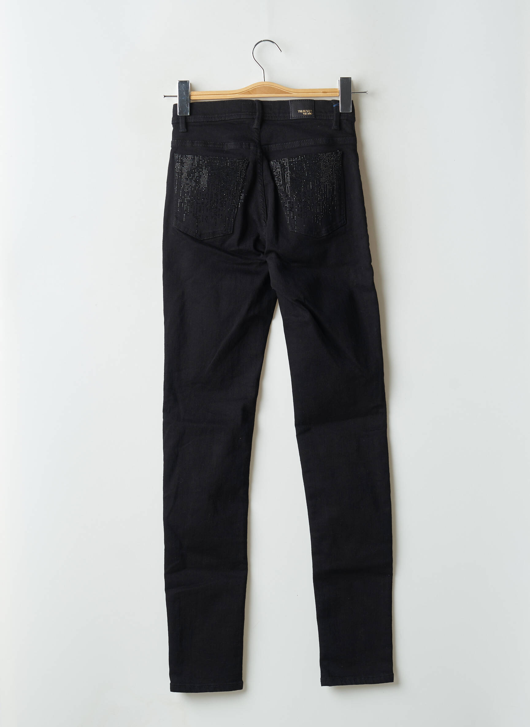 Lieknos džinsai aukšta talija aukšta talija juodas TRUSSARDI JEANS moteris