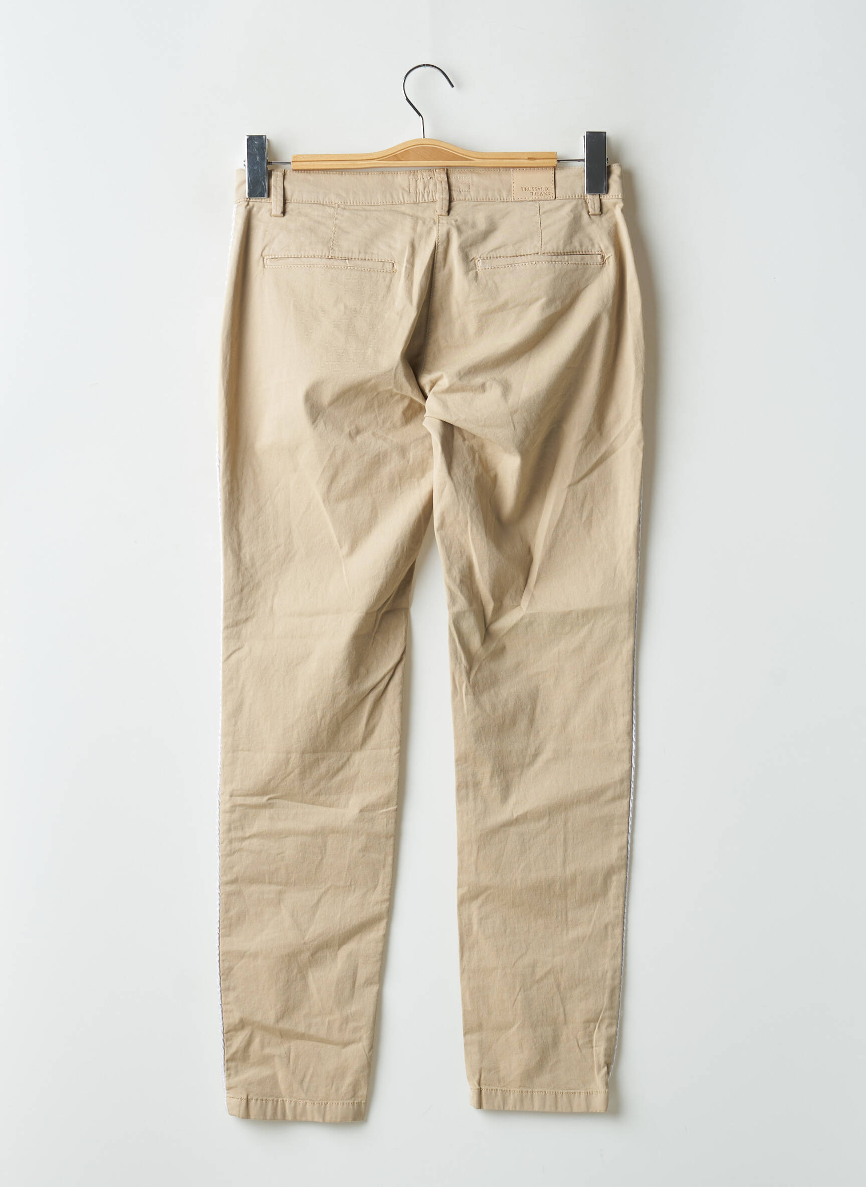 Chino kelnė šoniniai galonai su siuvinėjimu maža dydžio bežinis TRUSSARDI JEANS moteris