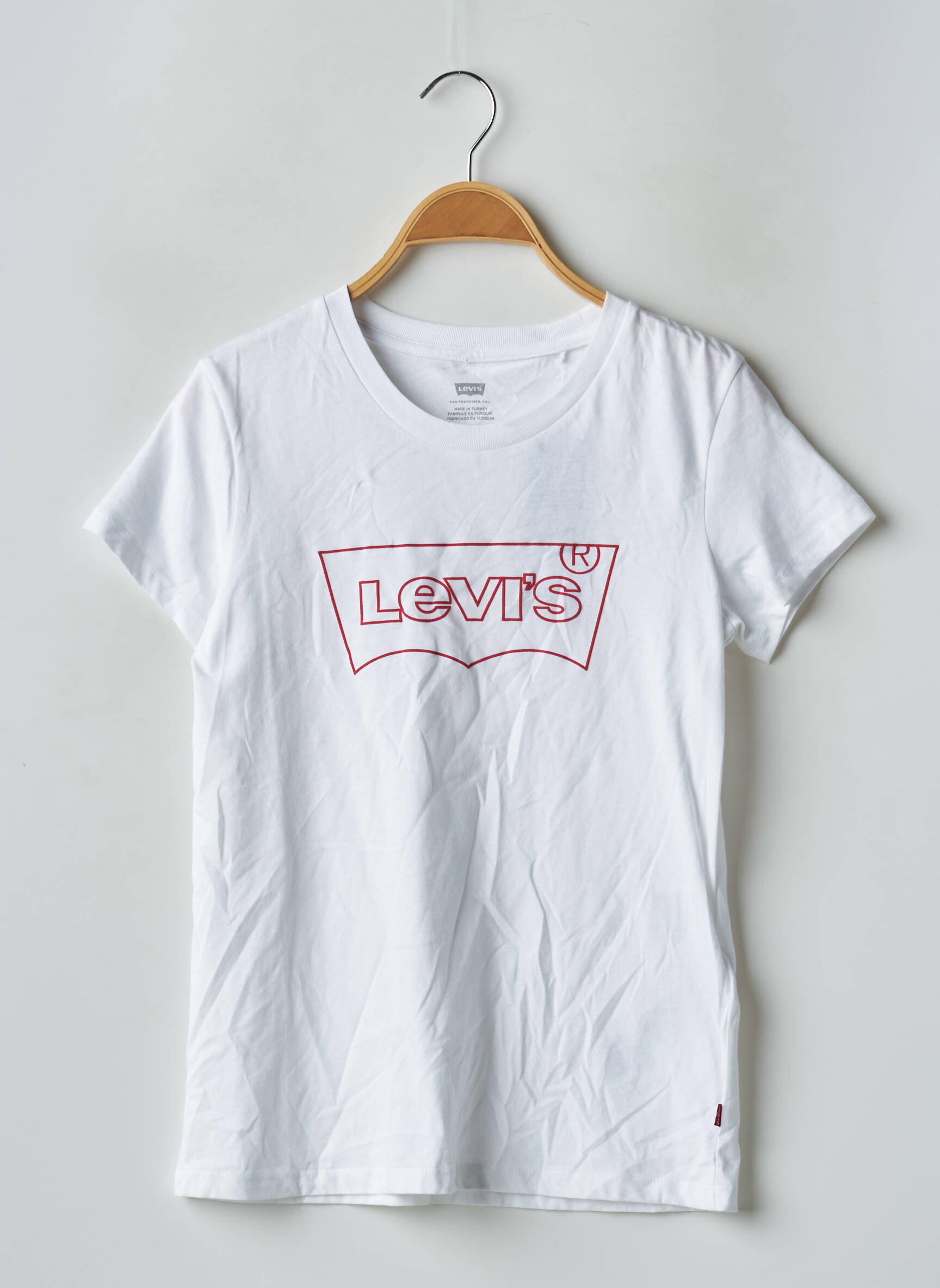 T-marškinys floqué serigrafija trumpas rankovės baltas LEVI'S moteris