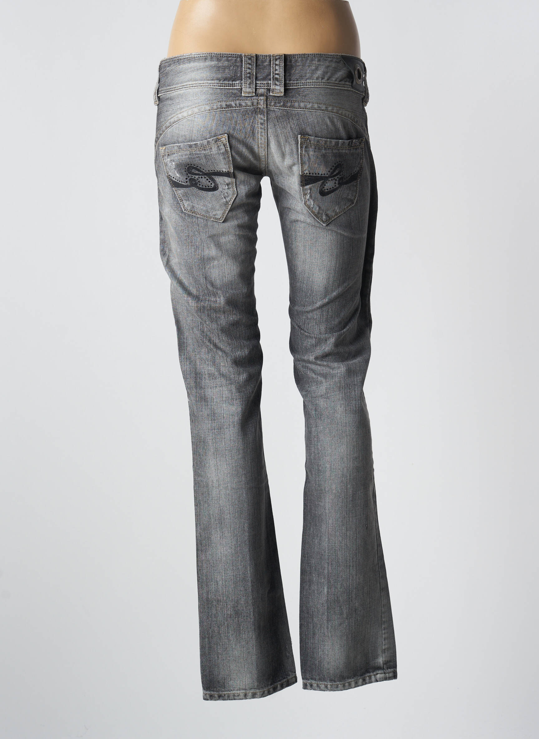Bootcut džinsai kišenės pilka BSB moteris