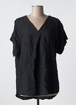 Bluzonai krepos audinys trumpas rankovės juodas NEW COLLECTION moteris
