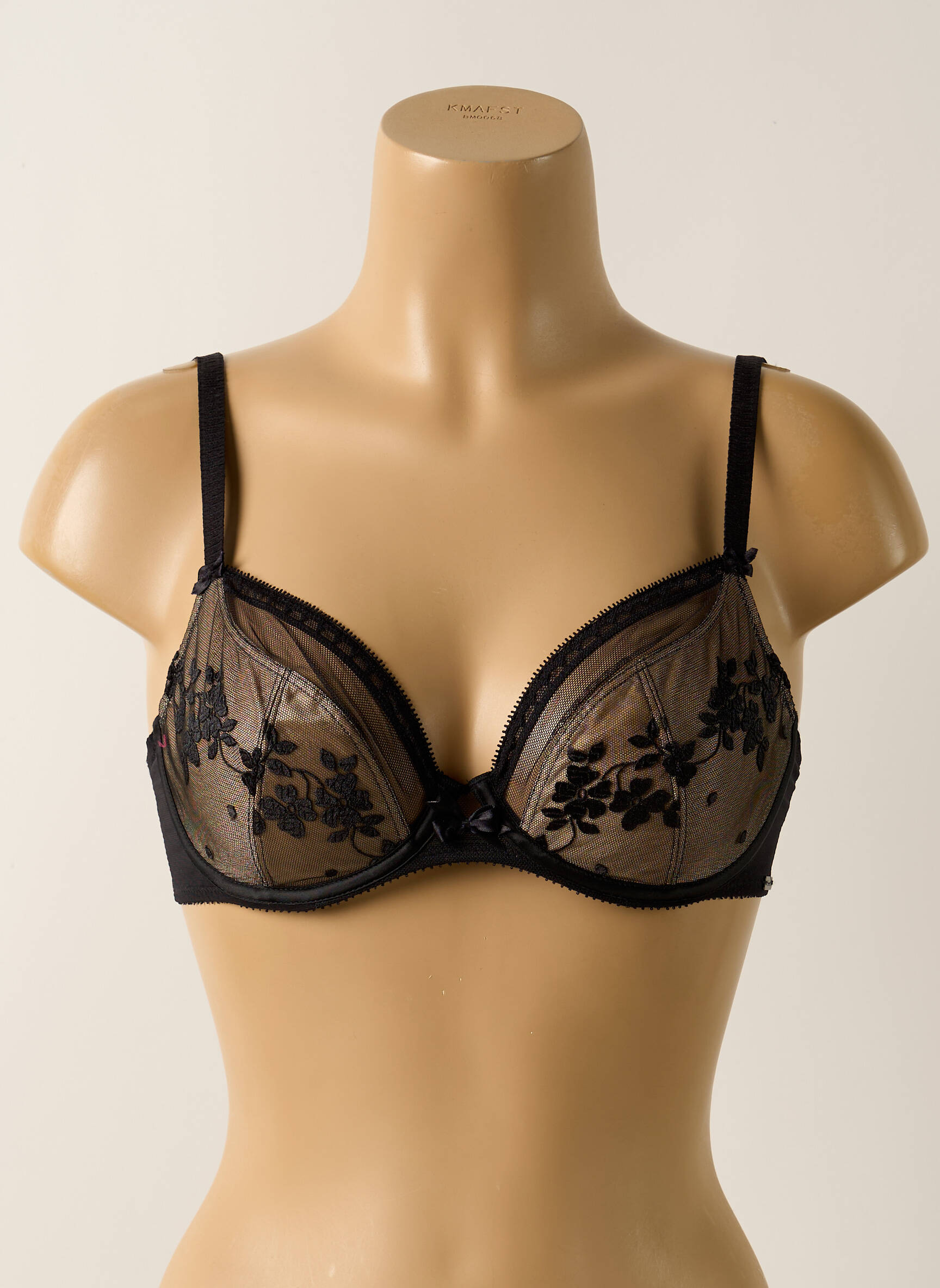 Liemenėlė lengva ir skaidri pilnas palaikantis liemenėlės viršus juodas CHANTELLE moteris