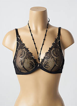 Liemenėlė satino efektas pilnas palaikantis liemenėlės viršus juodas AUBADE moteris