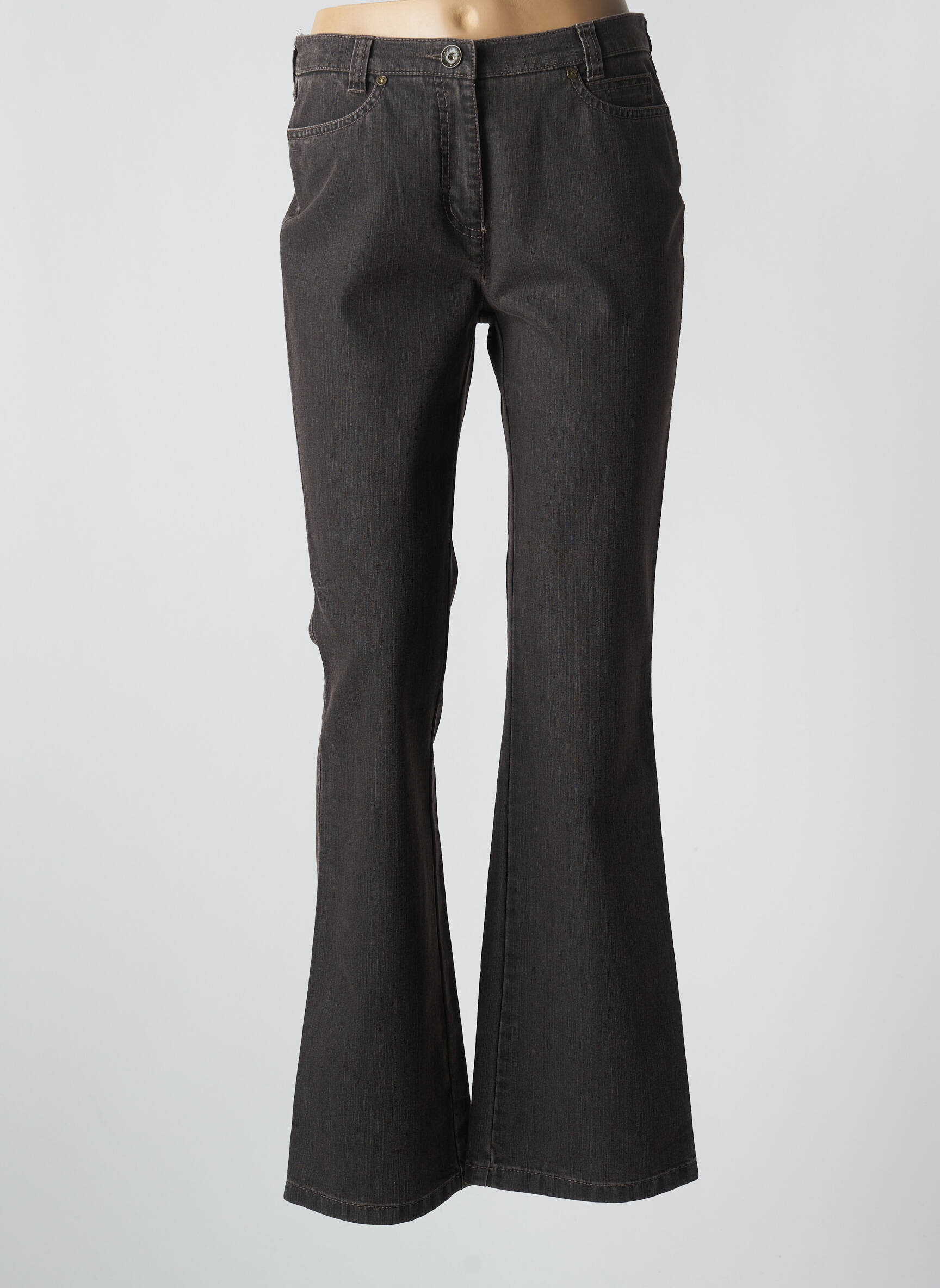 Flare tipo džinsai tamprumas normala dydis rudas TONI moteris