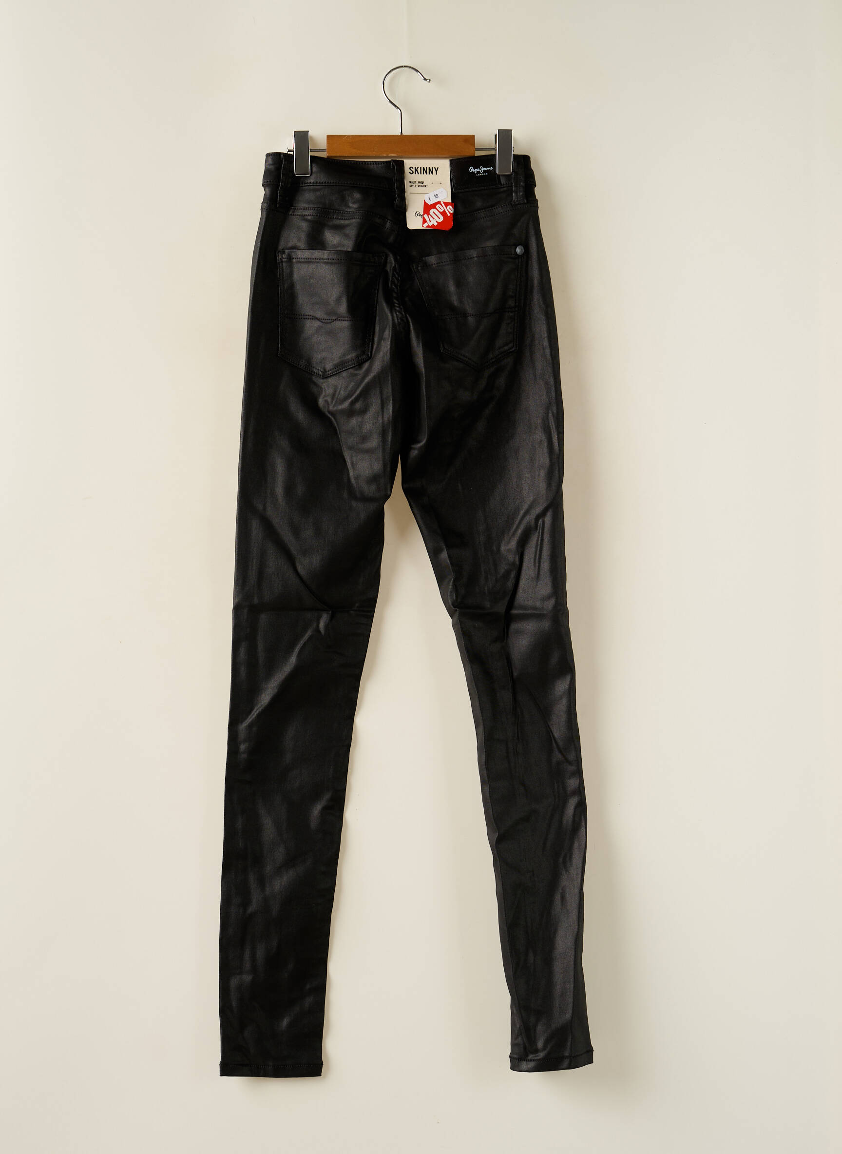 Lieknos kelnės kišenės juodas PEPE JEANS moteris