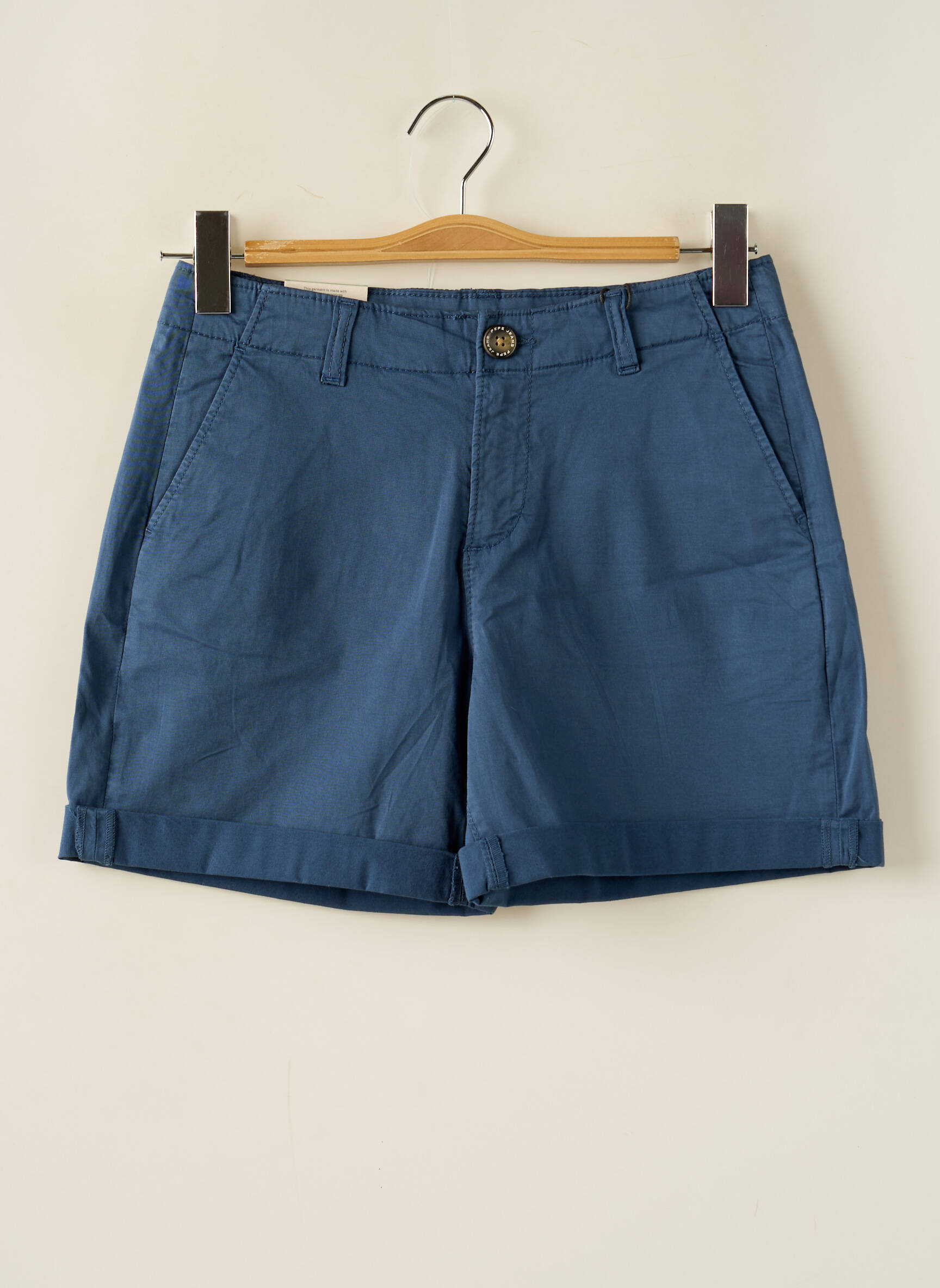 Šortas uždarymas su užtrauktuku po mygtuku uždengimu mėlyna PEPE JEANS moteris