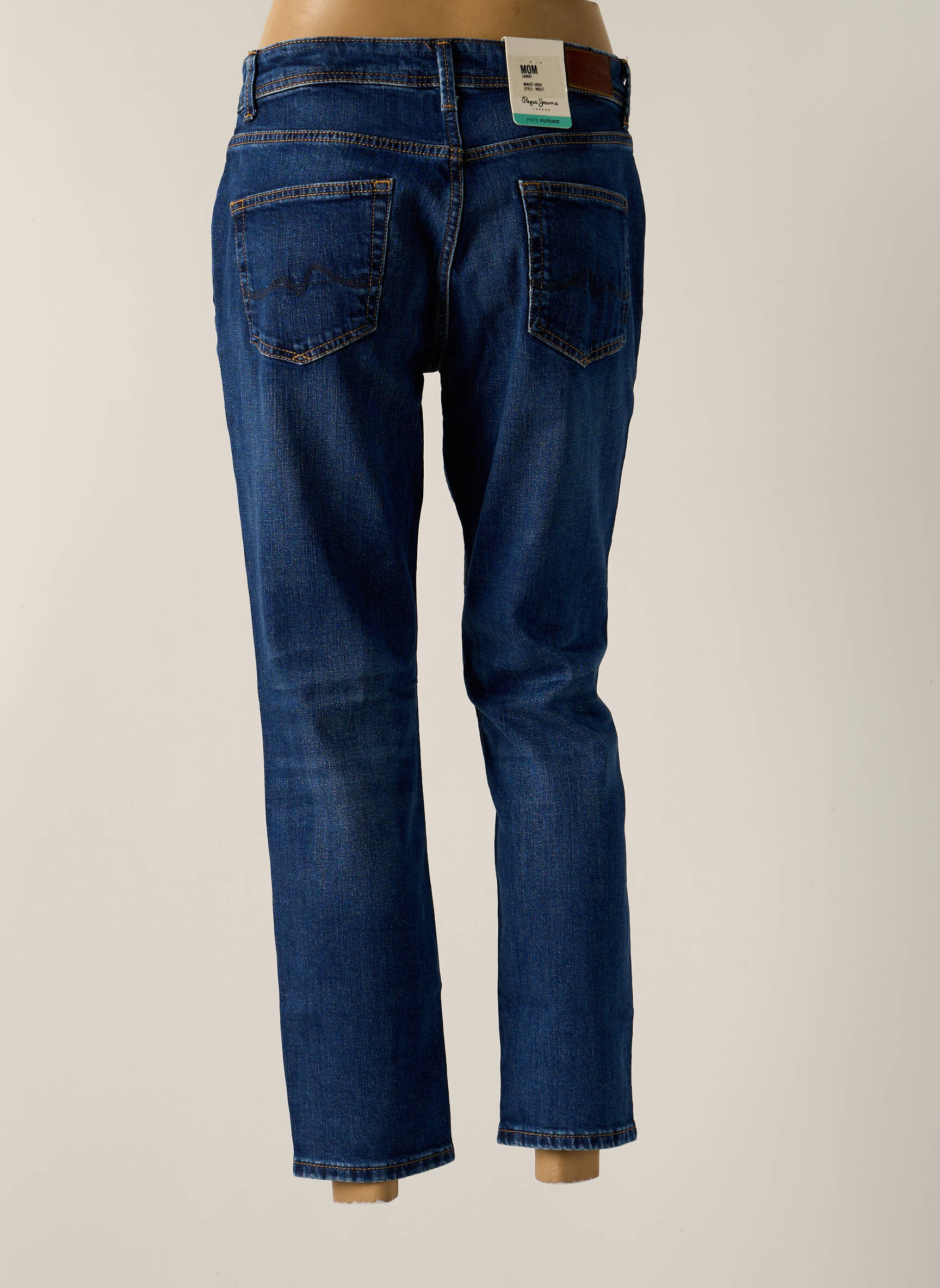 Mama džinsai kišenės normala dydis mėlyna PEPE JEANS moteris