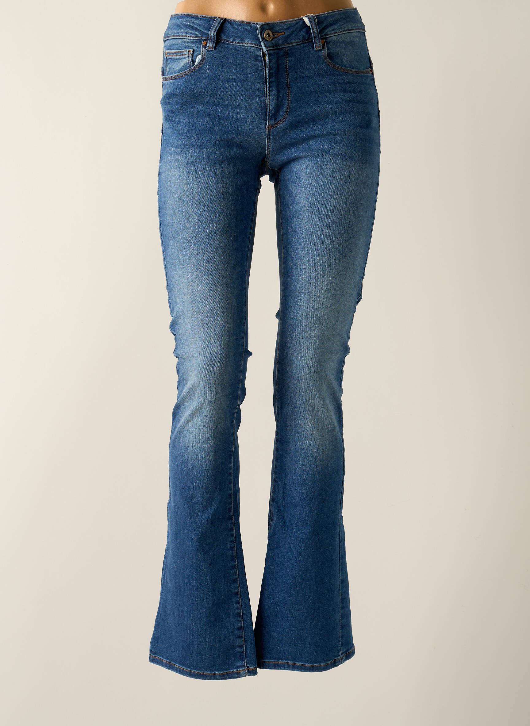 Bootcut džinsai aukšta talija aukšta talija mėlyna FRACOMINA moteris