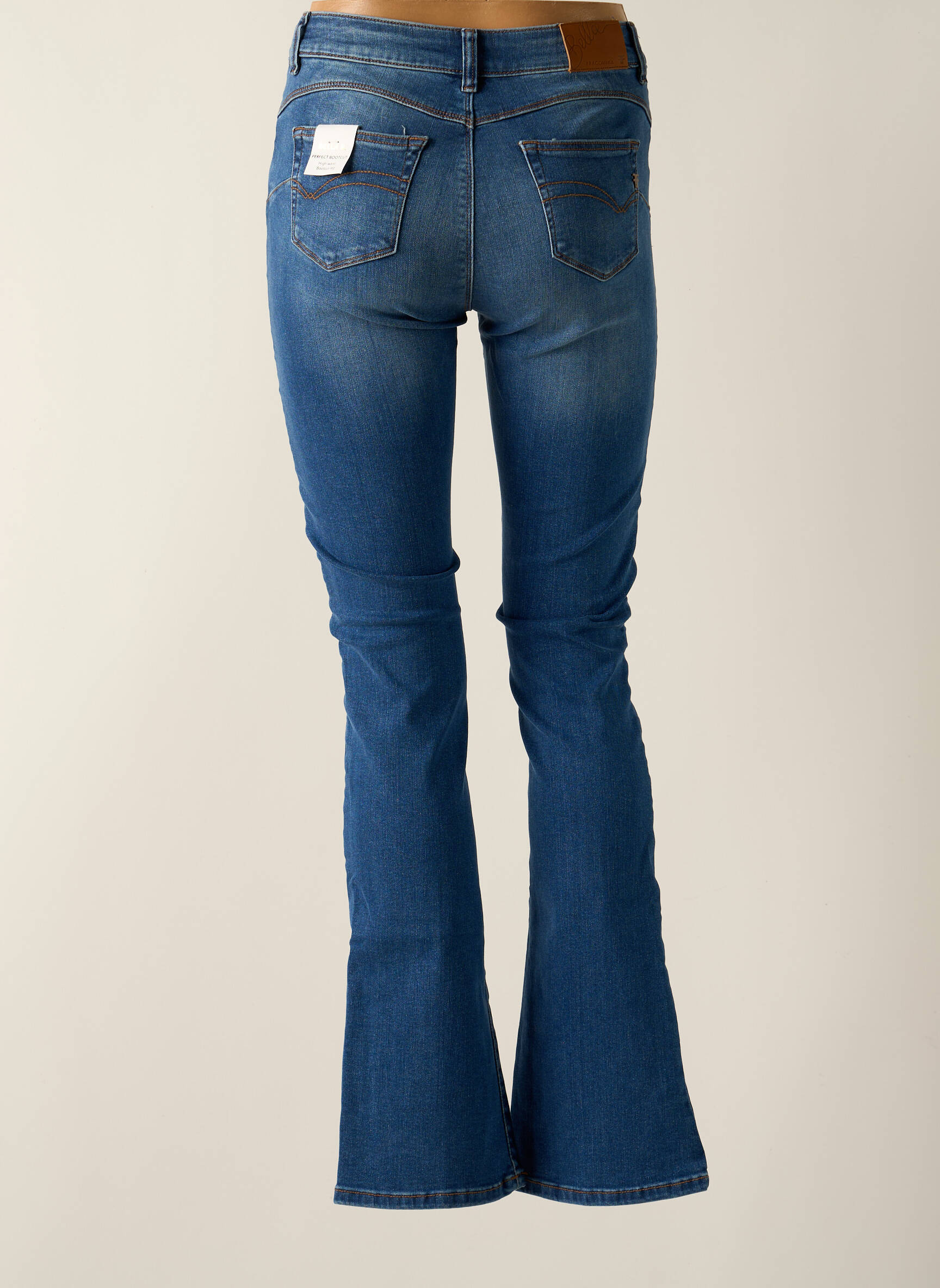 Bootcut džinsai aukšta talija aukšta talija mėlyna FRACOMINA moteris