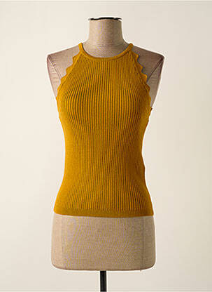 Megztinis tamprumas be rankų geltona AWARE BY VERO MODA moteris