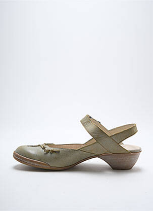 Sandalai/nu pėdos satino audinys kulnas nuo 4 iki 6 cm žalias SWEET moteris