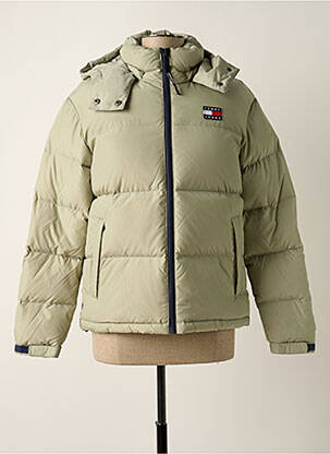 Pūkinė striukė su gobtuvu su gobtuvu žalias TOMMY HILFIGER moteris