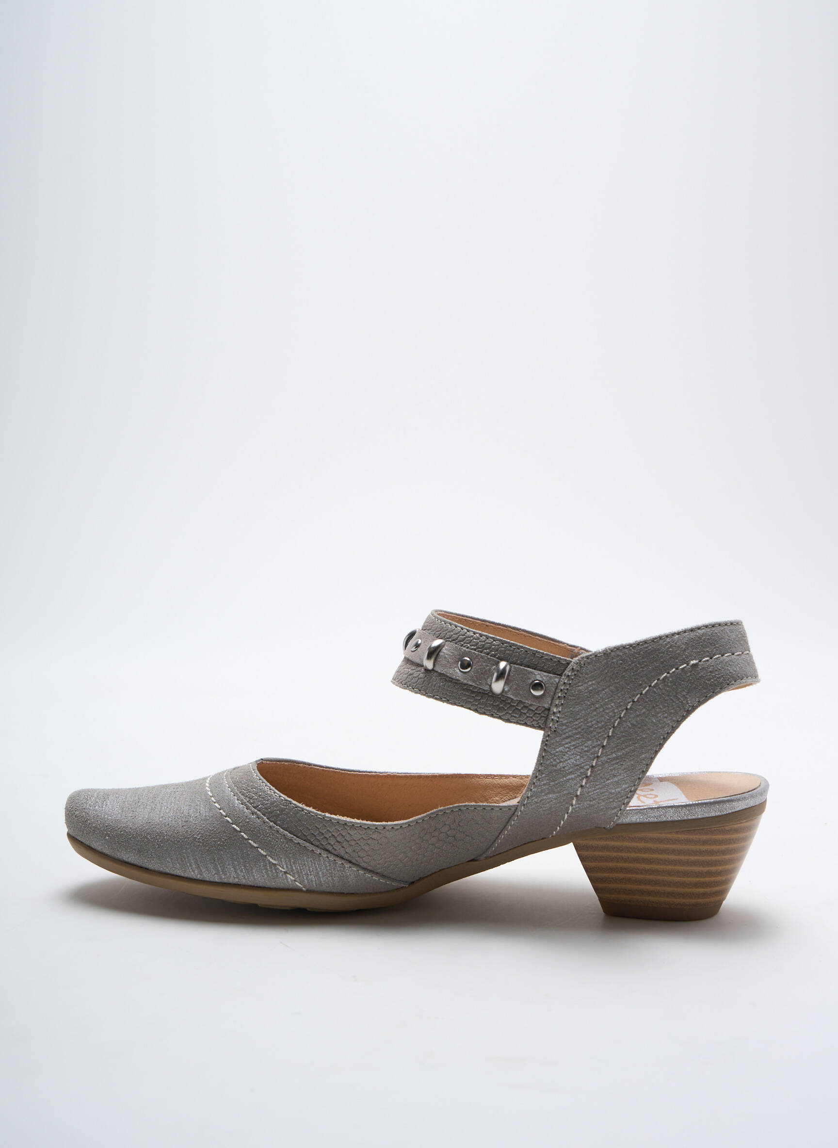 Sandalai/nu pėdos amortizuojančios pado tipas kulnas nuo 4 iki 6 cm sidabrinė SWEET moteris