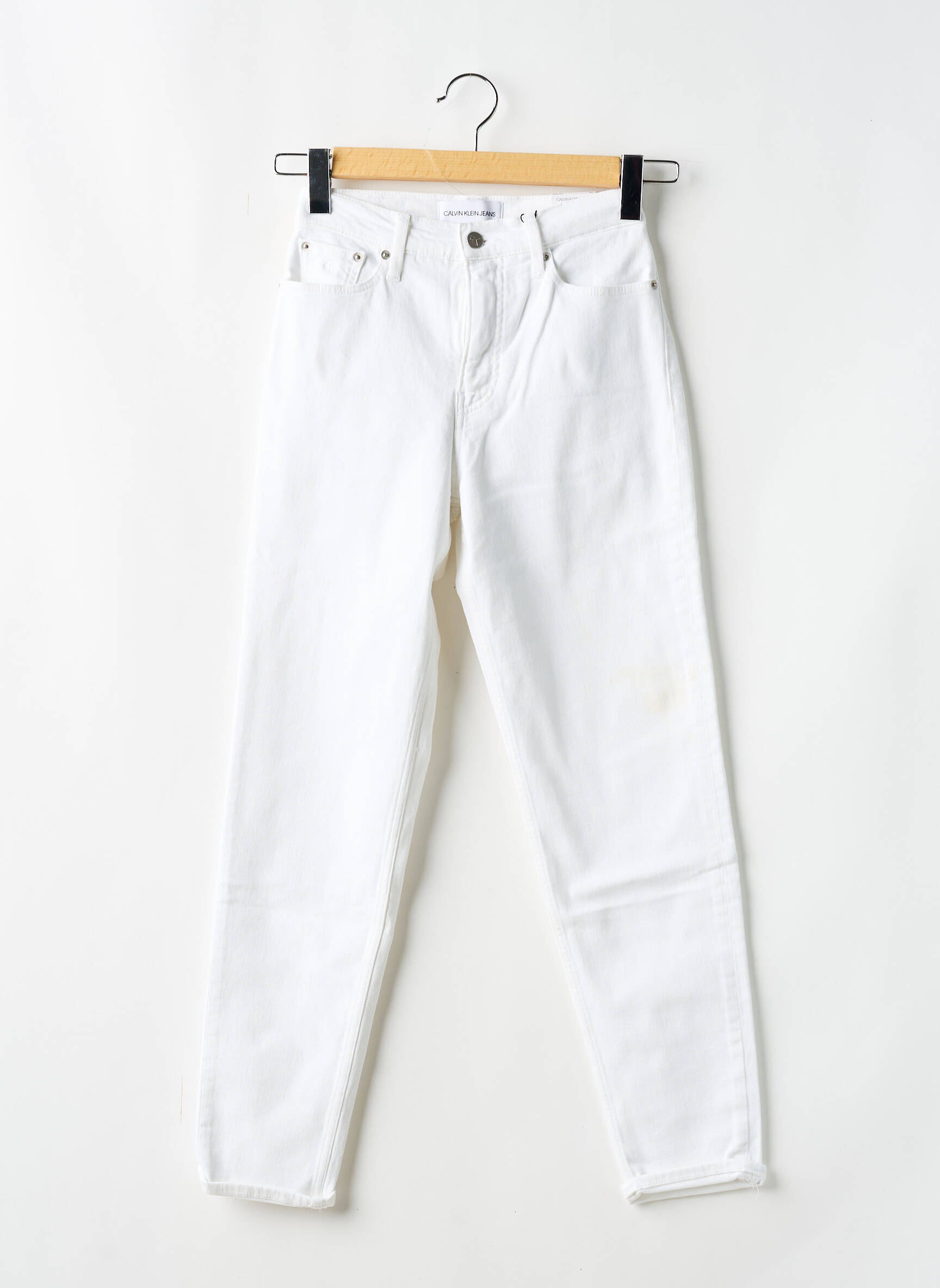 Mama džinsai baltas CALVIN KLEIN moteris