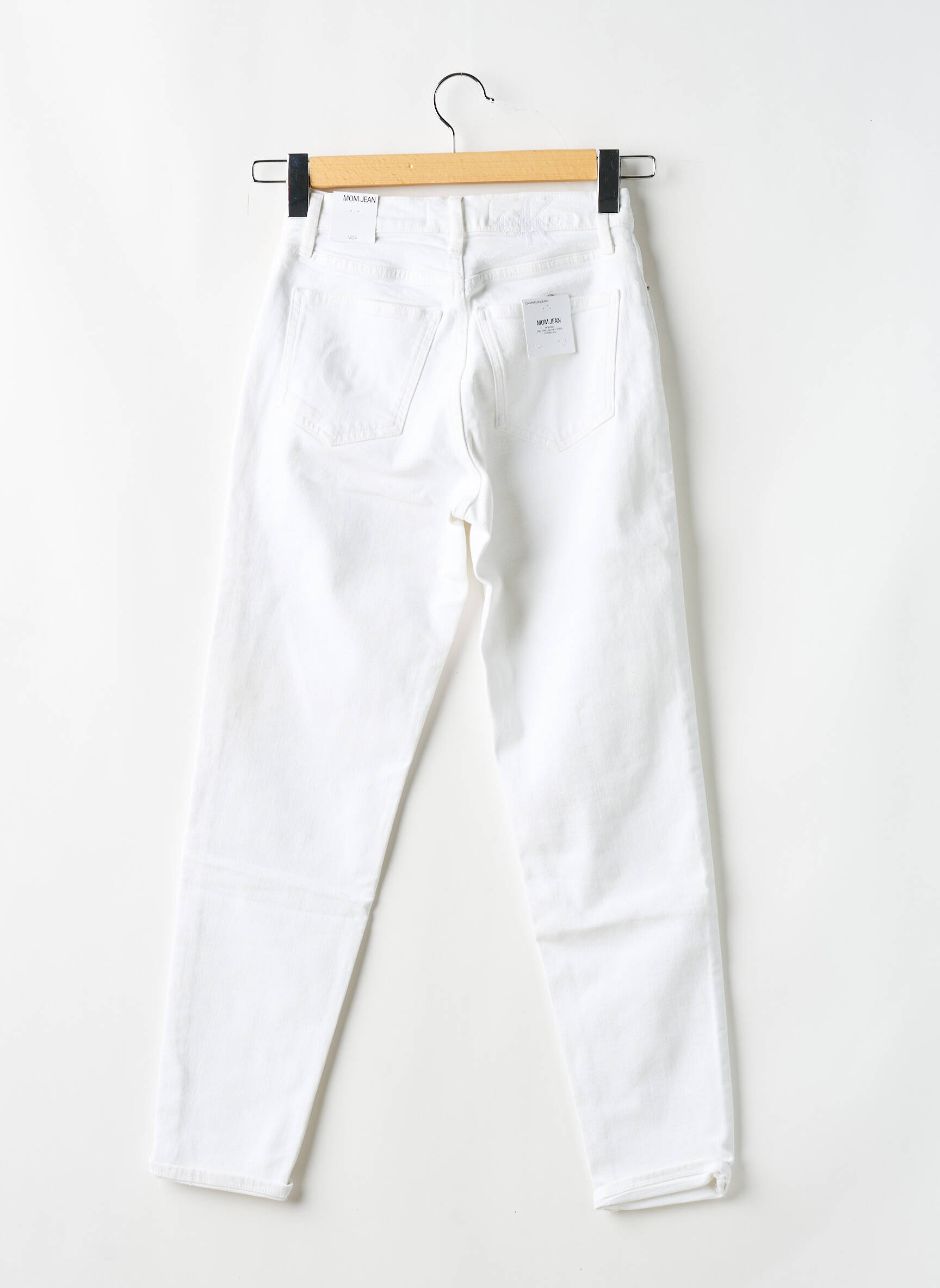 Mama džinsai baltas CALVIN KLEIN moteris