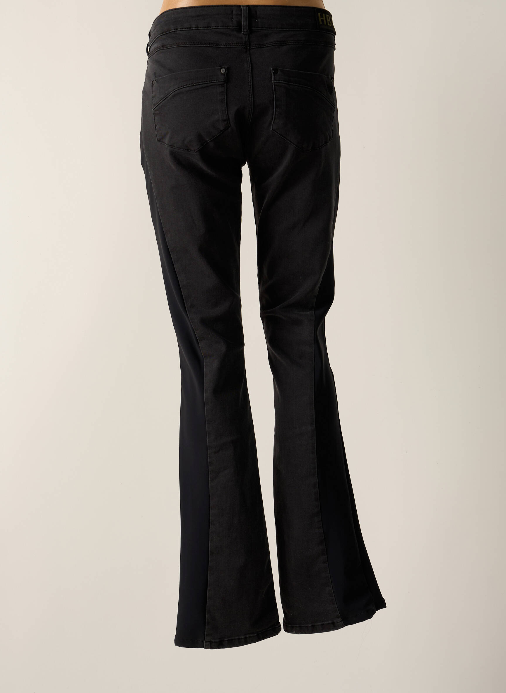 Bootcut džinsai tamprumas juodas HBT moteris