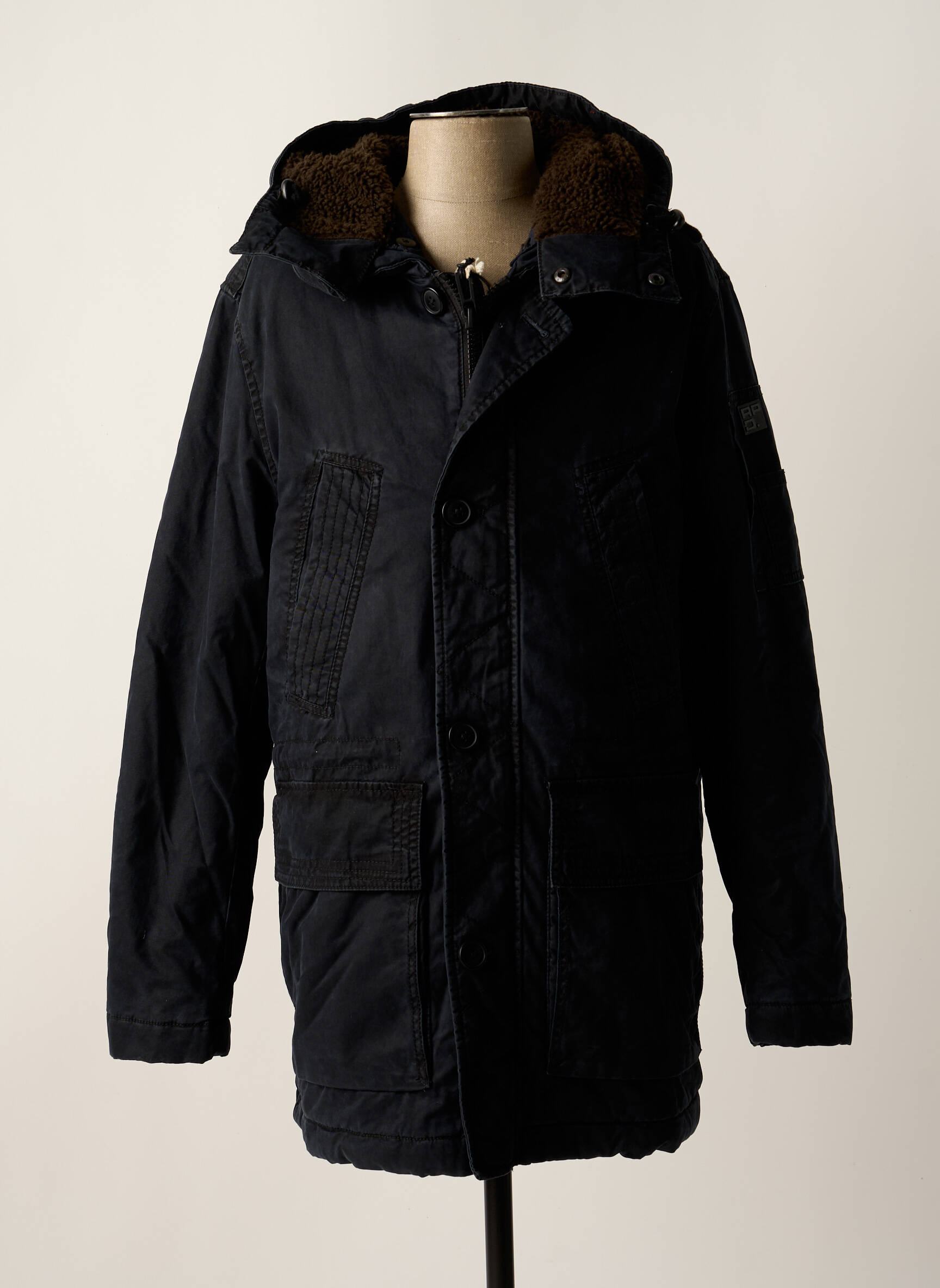 Parka ilgos rankovės su gobtuvu mėlyna RED POINT vyras