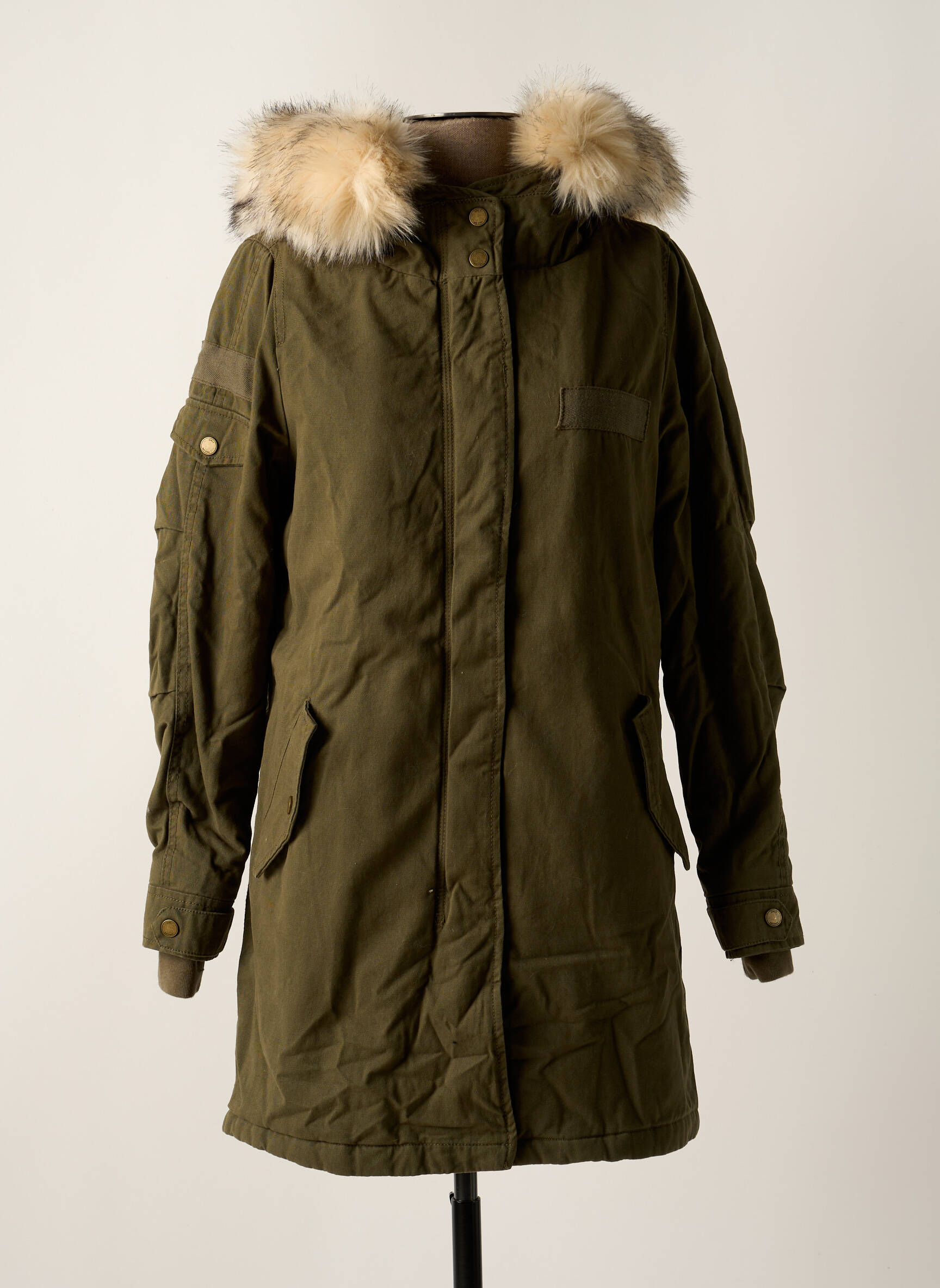 Parka ilgos rankovės be gobtuvų žalias ONLY moteris