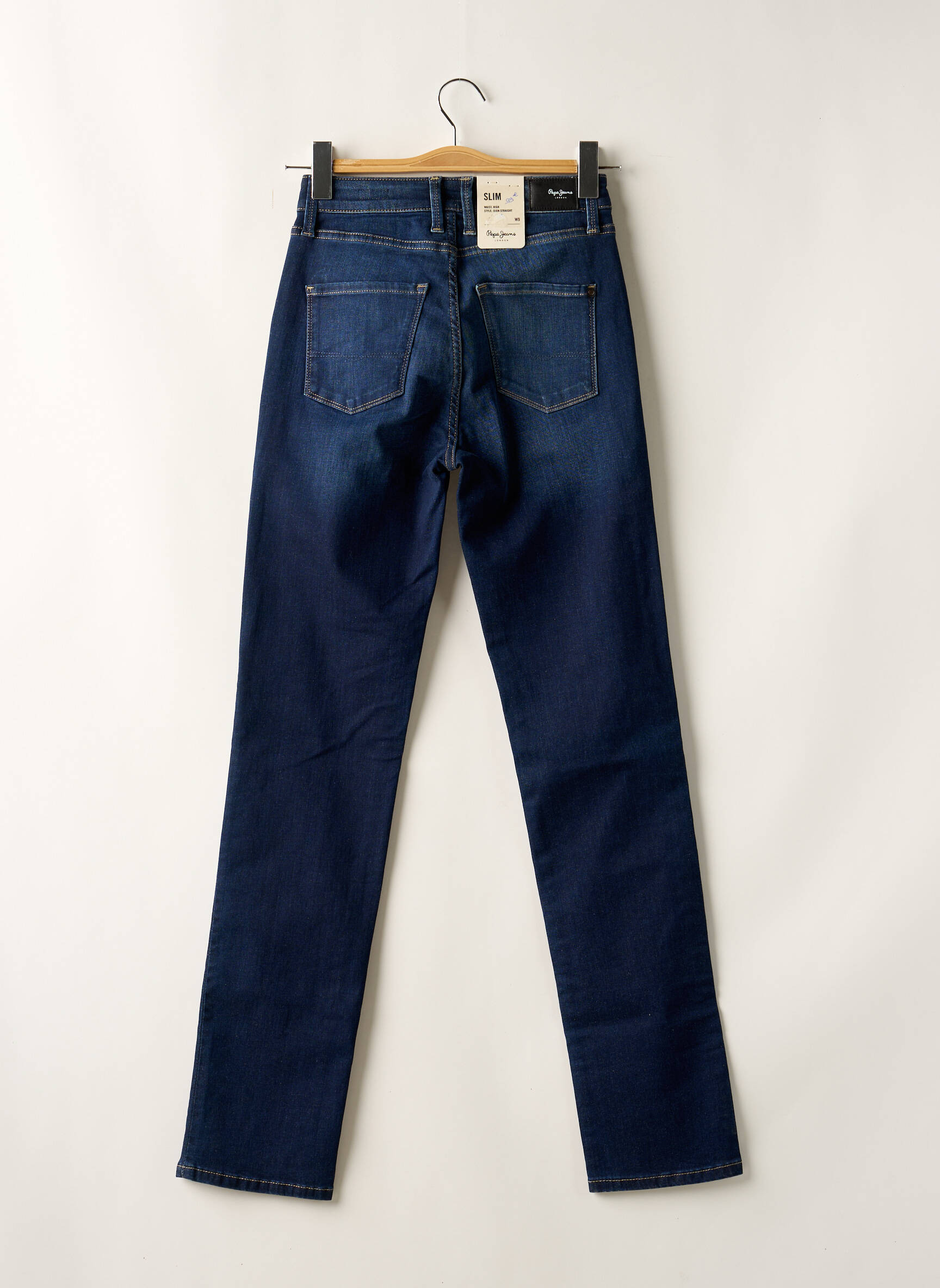 Lieknos džinsai aukšta talija aukšta talija mėlyna PEPE JEANS moteris