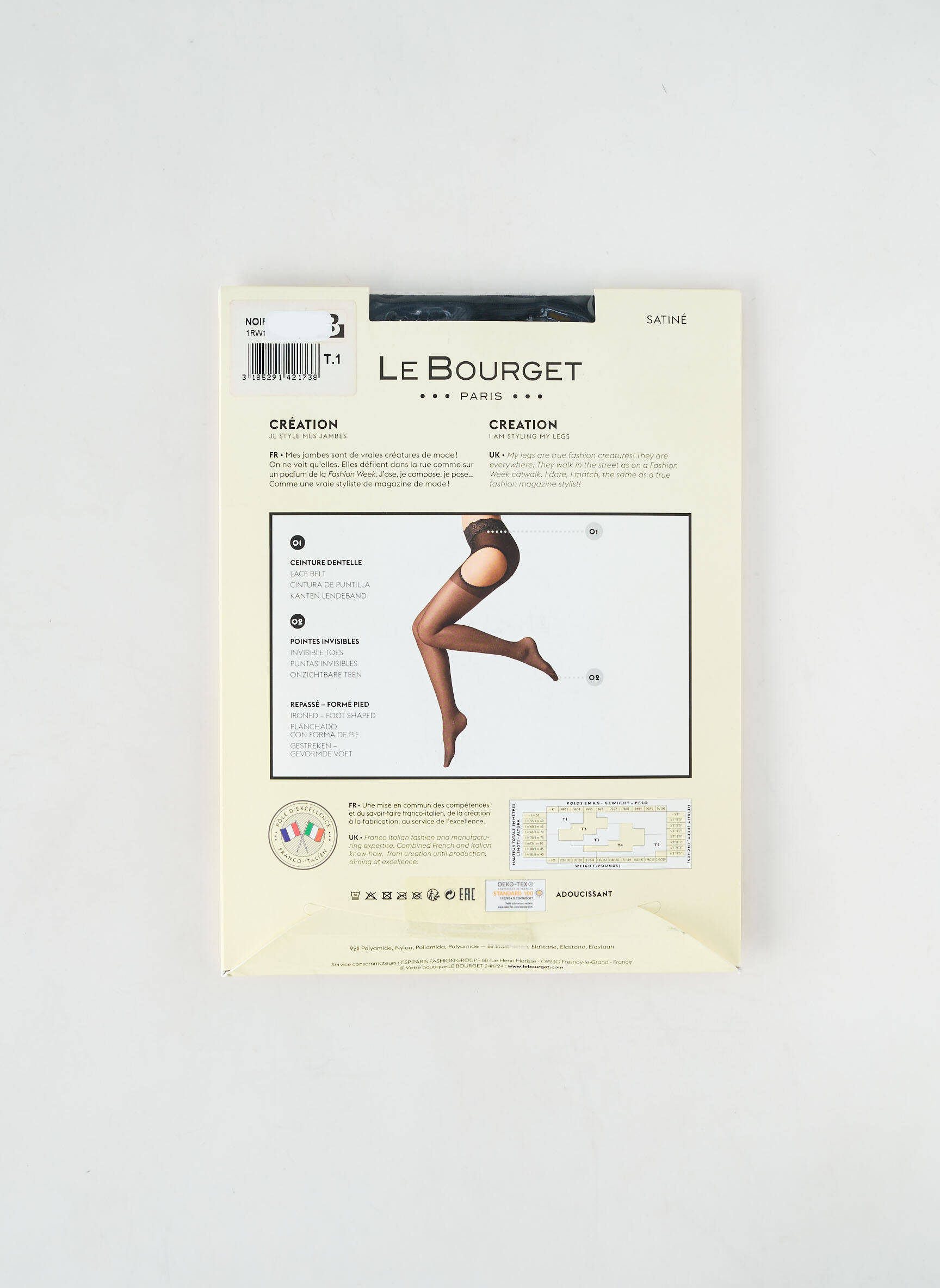 Kojinės tamprumas juodas LE BOURGET moteris