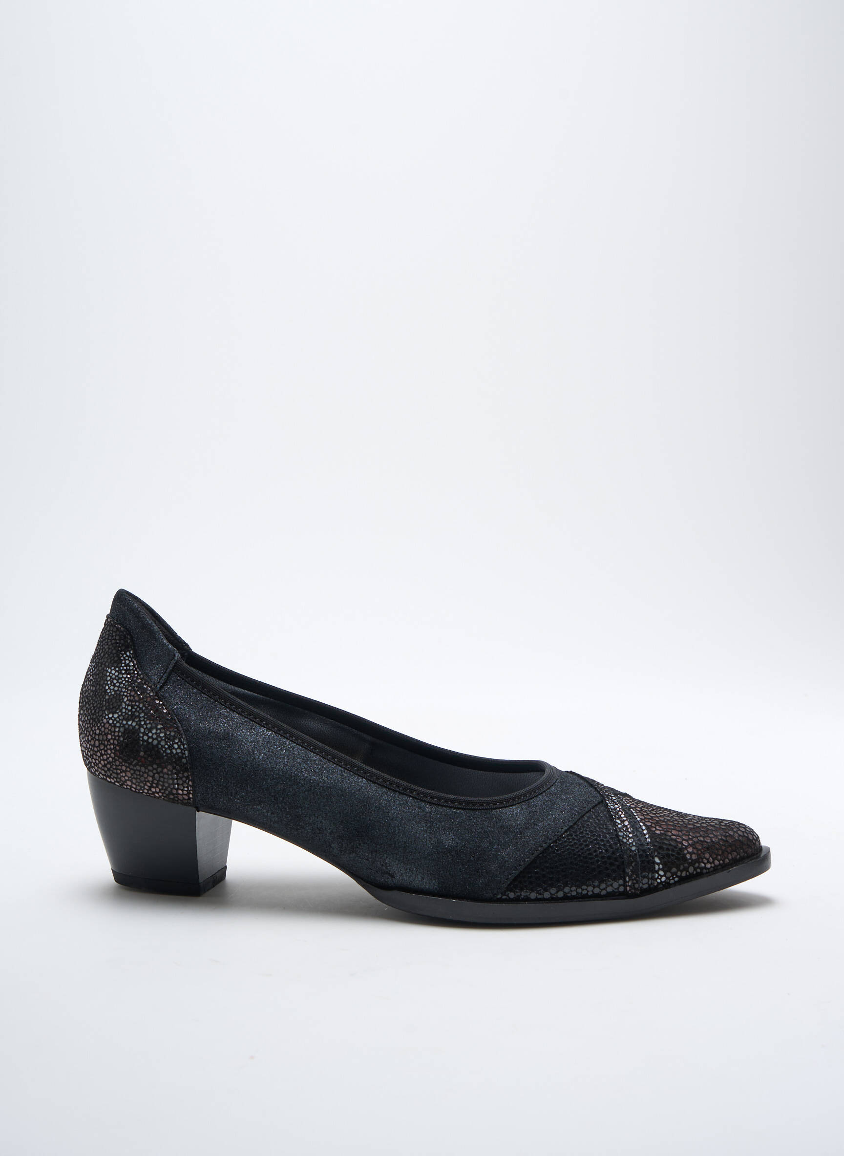 Balerinos amortizuojančios pado tipas kulnas nuo 4 iki 6 cm juodas ARTIKA SOFT moteris