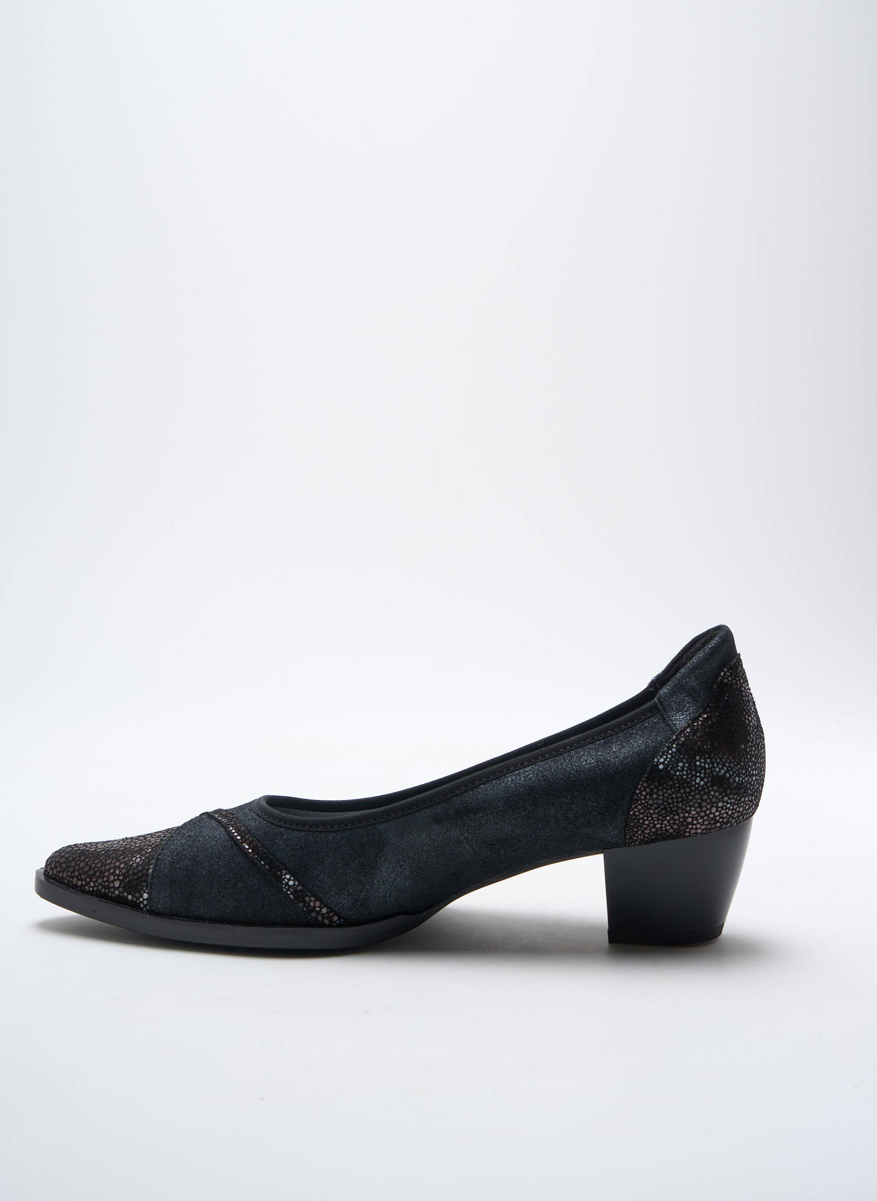 Balerinos amortizuojančios pado tipas kulnas nuo 4 iki 6 cm juodas ARTIKA SOFT moteris