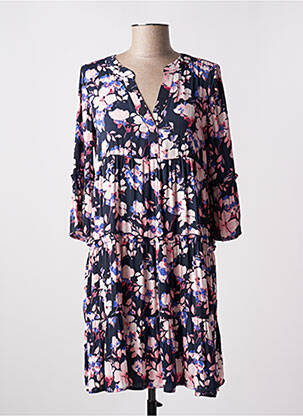 Pusilgių suknelė gėlių raštas 3/4 rankovės mėlyna VERO MODA moteris