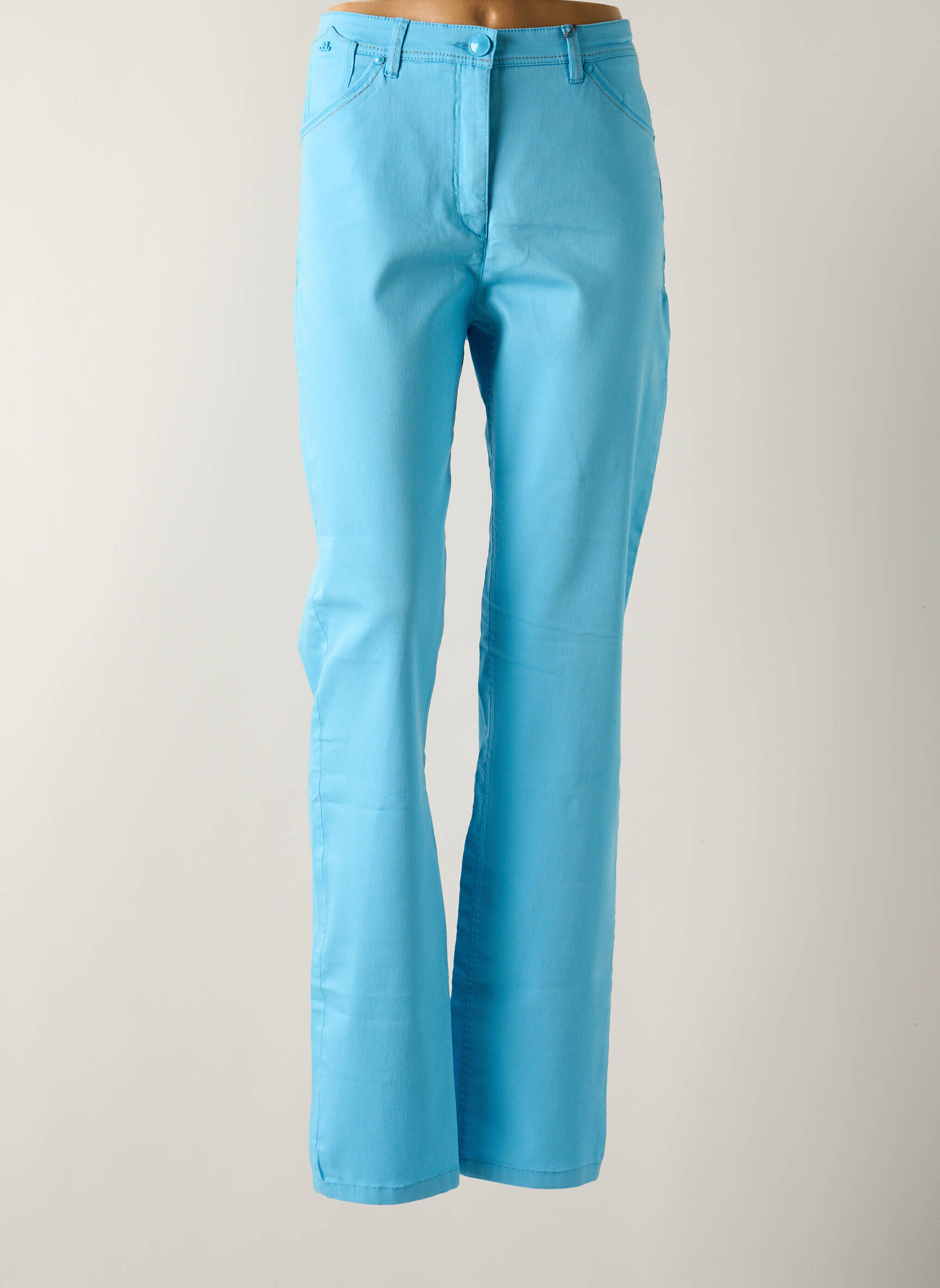 Lieknos kelnės aukšta talija aukšta talija mėlyna SBELT JEANS moteris