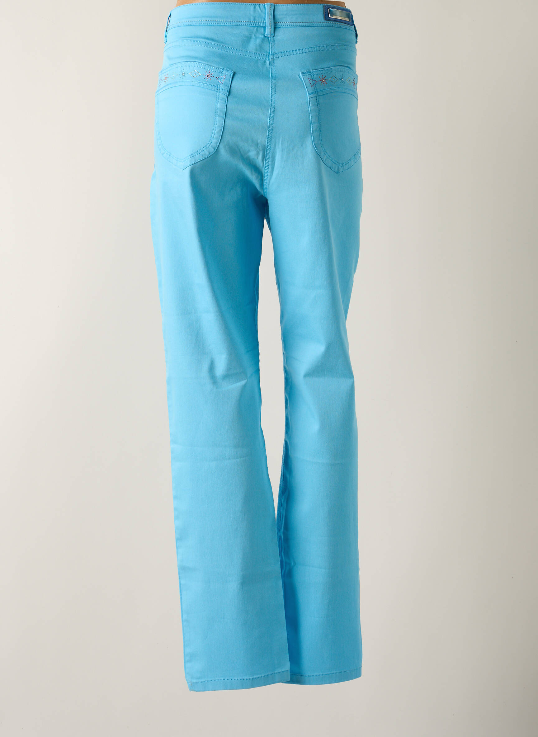 Lieknos kelnės aukšta talija aukšta talija mėlyna SBELT JEANS moteris