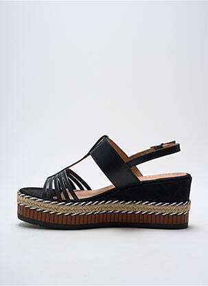 Espadrilės satino audinys kulnas nuo 7 iki 9 cm juodas MARCO TOZZI moteris