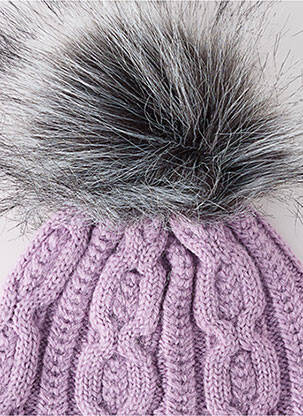 Kepurė didelės akies mezgimas violetinis NAME IT mergina