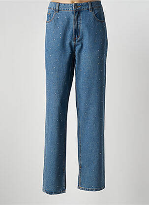 Tiesios kirpimo džinsai aukšta talija aukšta talija mėlyna Y.A.S moteris