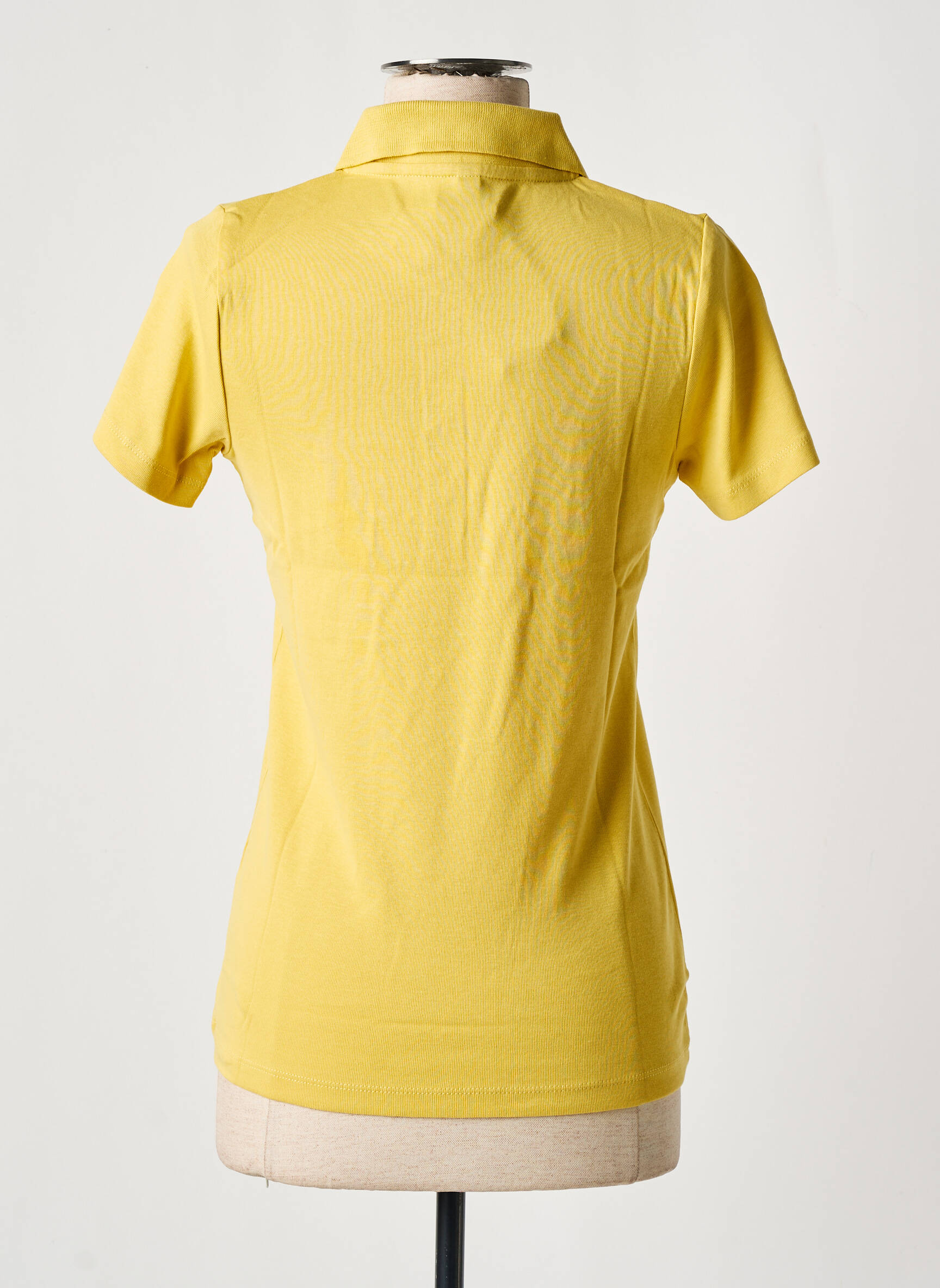 Polo jersey audinys trumpas rankovės geltona M.X.O moteris