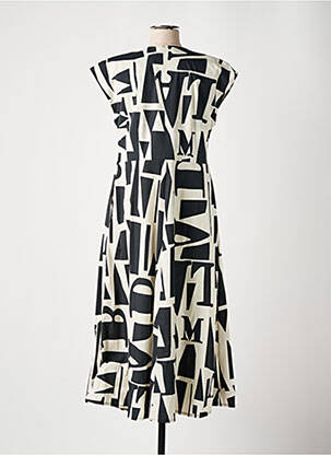 Ilga suknelė popelinos audinys, kuris pasižymi lygiu ir tankiu paviršiumi. trumpas rankovės juodas MARIA BELLENTANI moteris