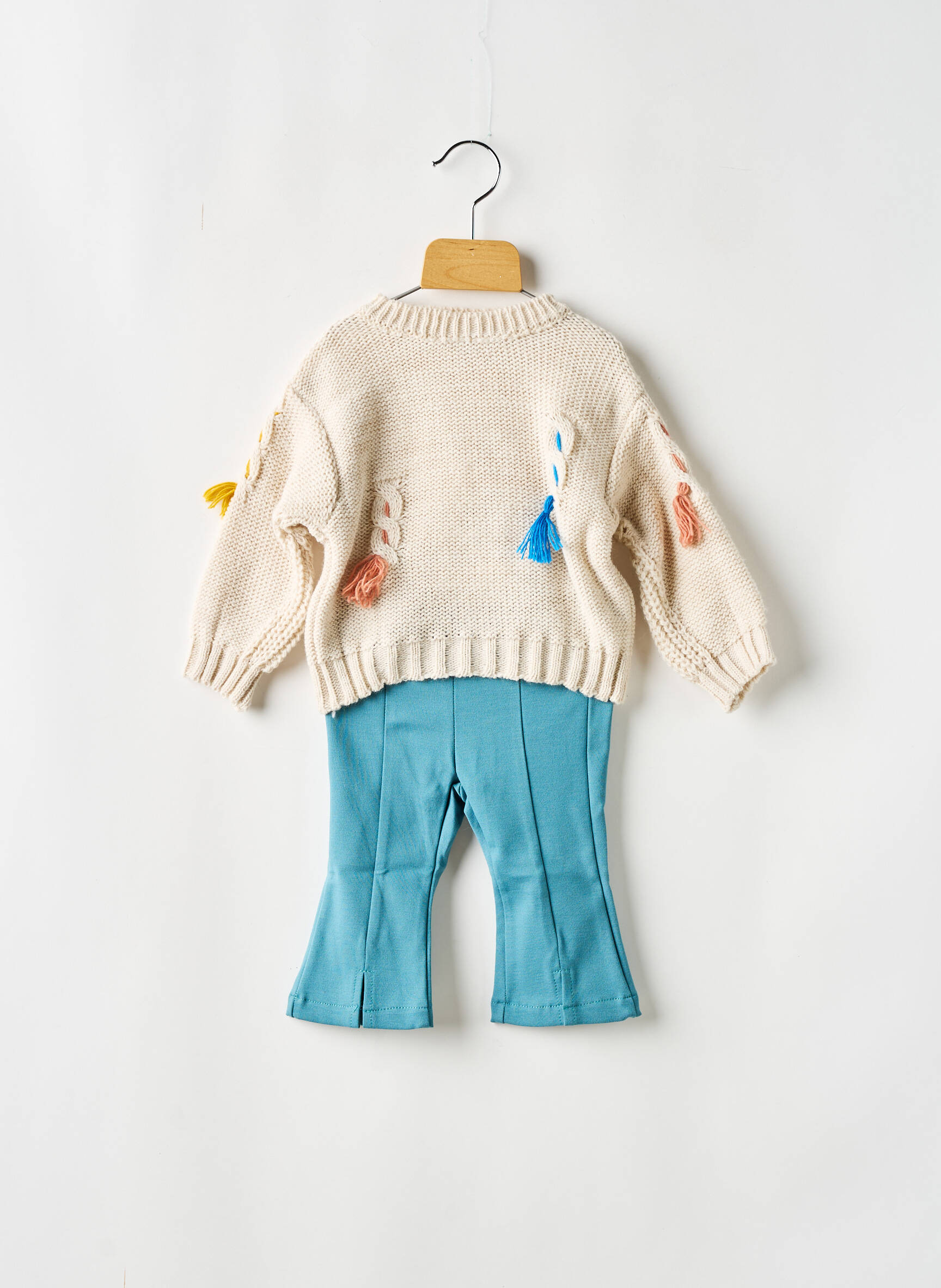 Kelnaičių rinkinys ilgos rankovės mėlyna PLEASE mergina