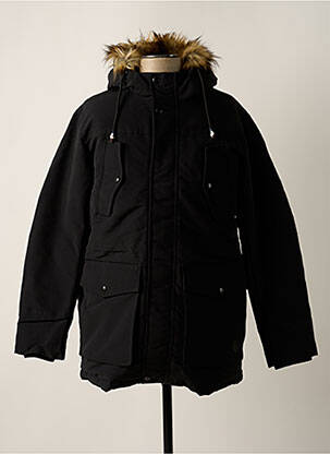 Parka bordo apdailos rankogaliai su gobtuvu juodas JACK & JONES vyras