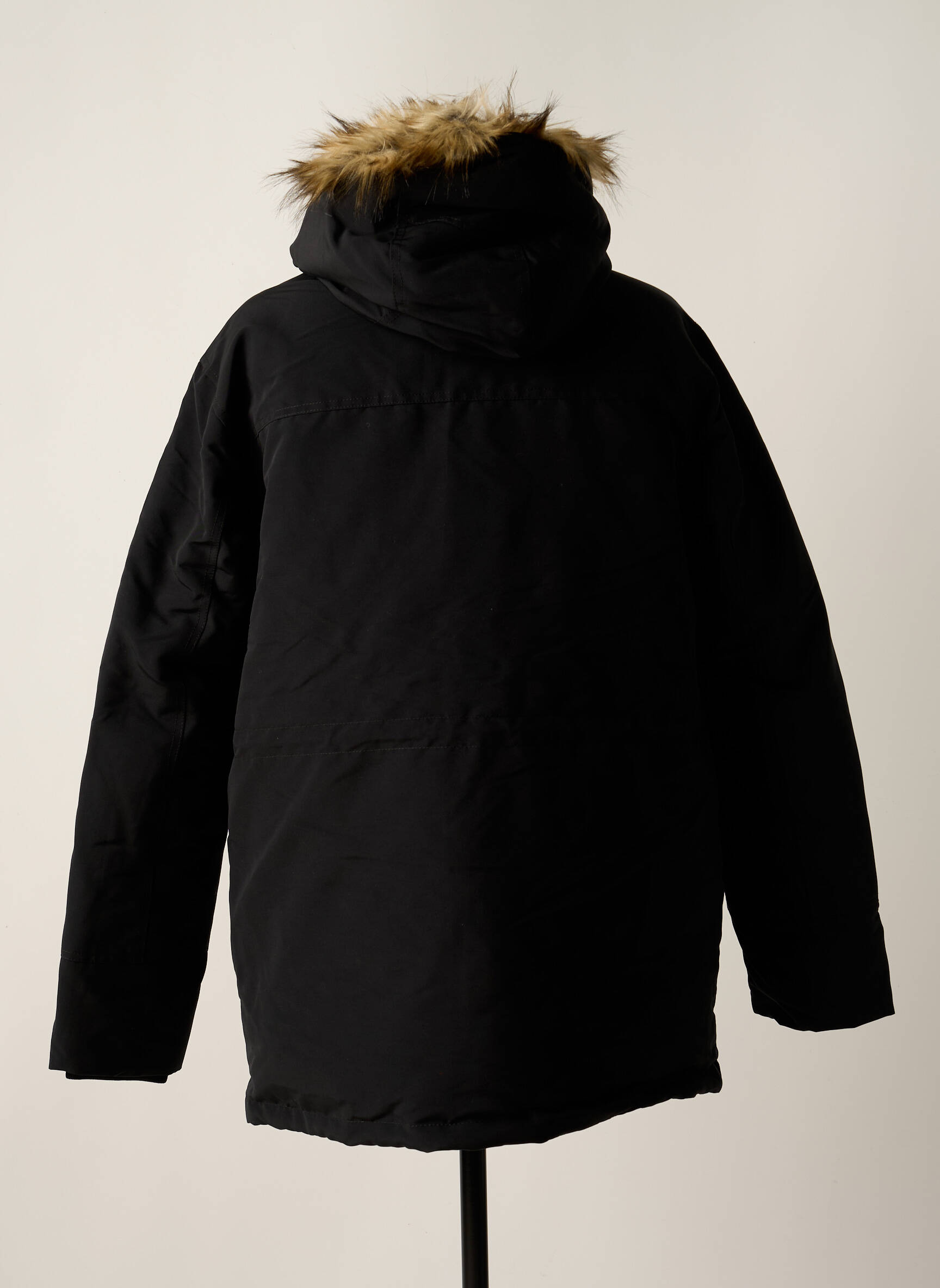 Parka bordo apdailos rankogaliai su gobtuvu juodas JACK & JONES vyras