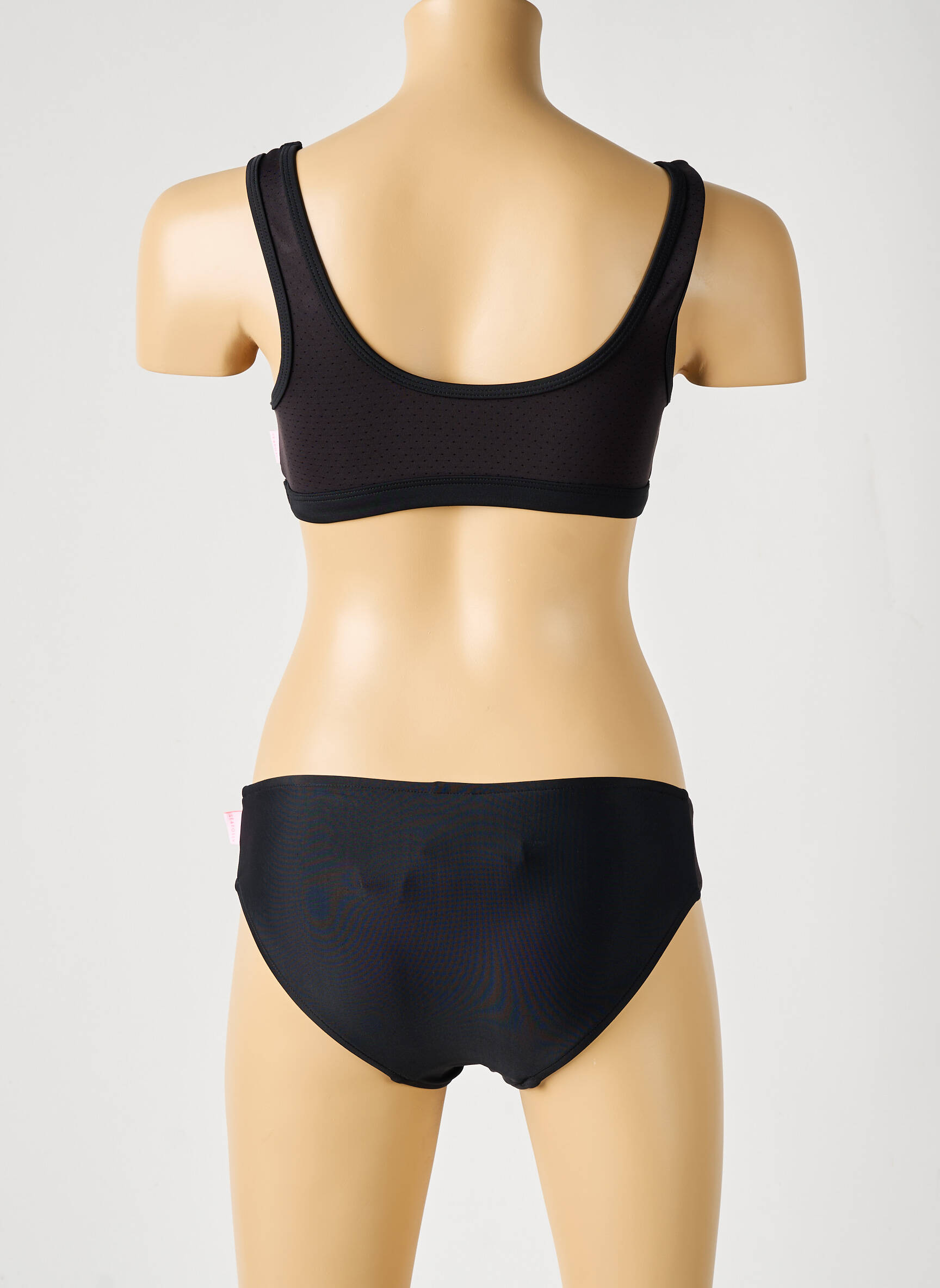 Dvivietis maudymosi kostiumėlis liemenėlės (moteriškos) juodas SEAFOLLY mergina