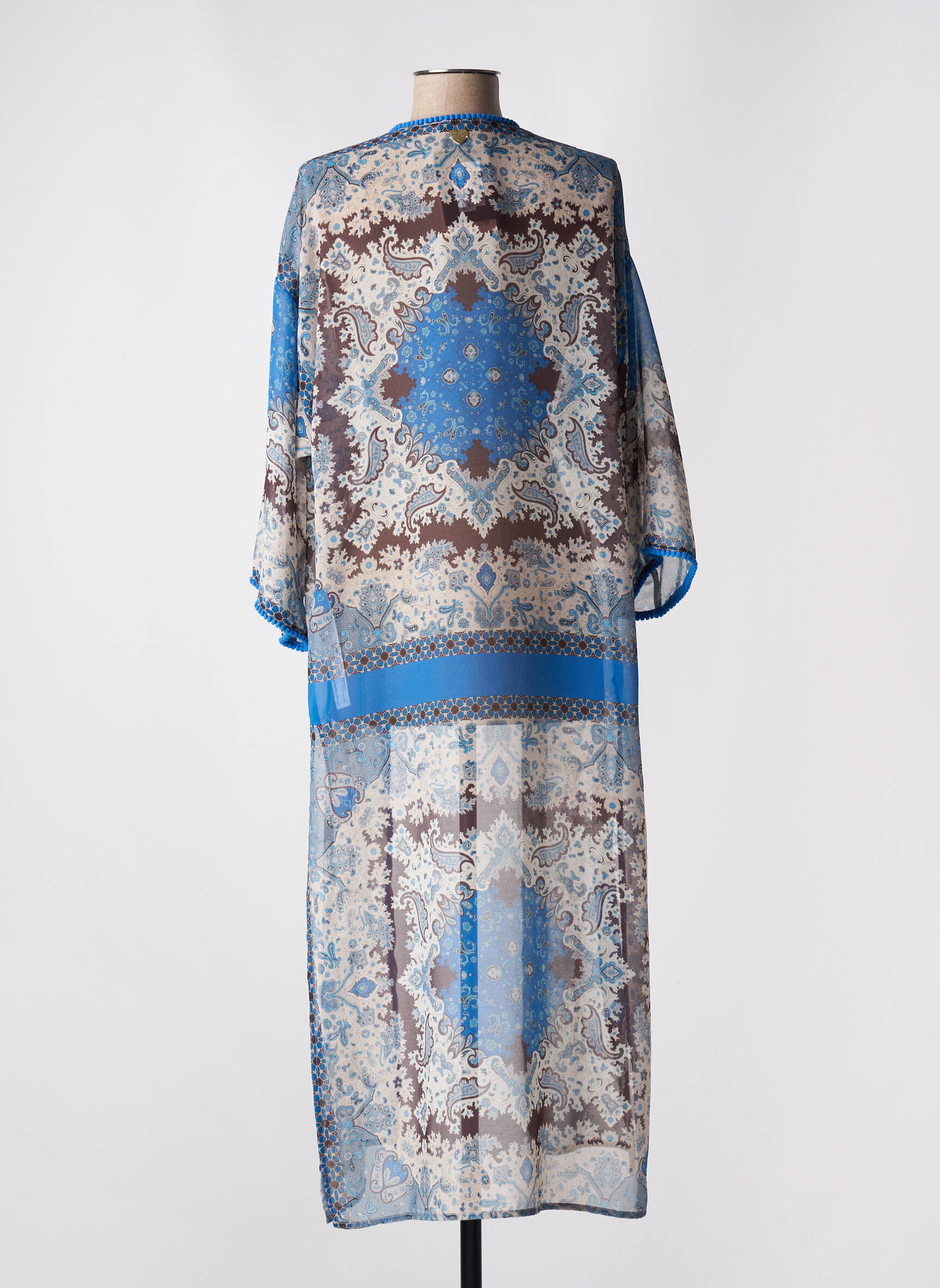 Kimono striukė sklandi forma mėlyna TWINSET moteris