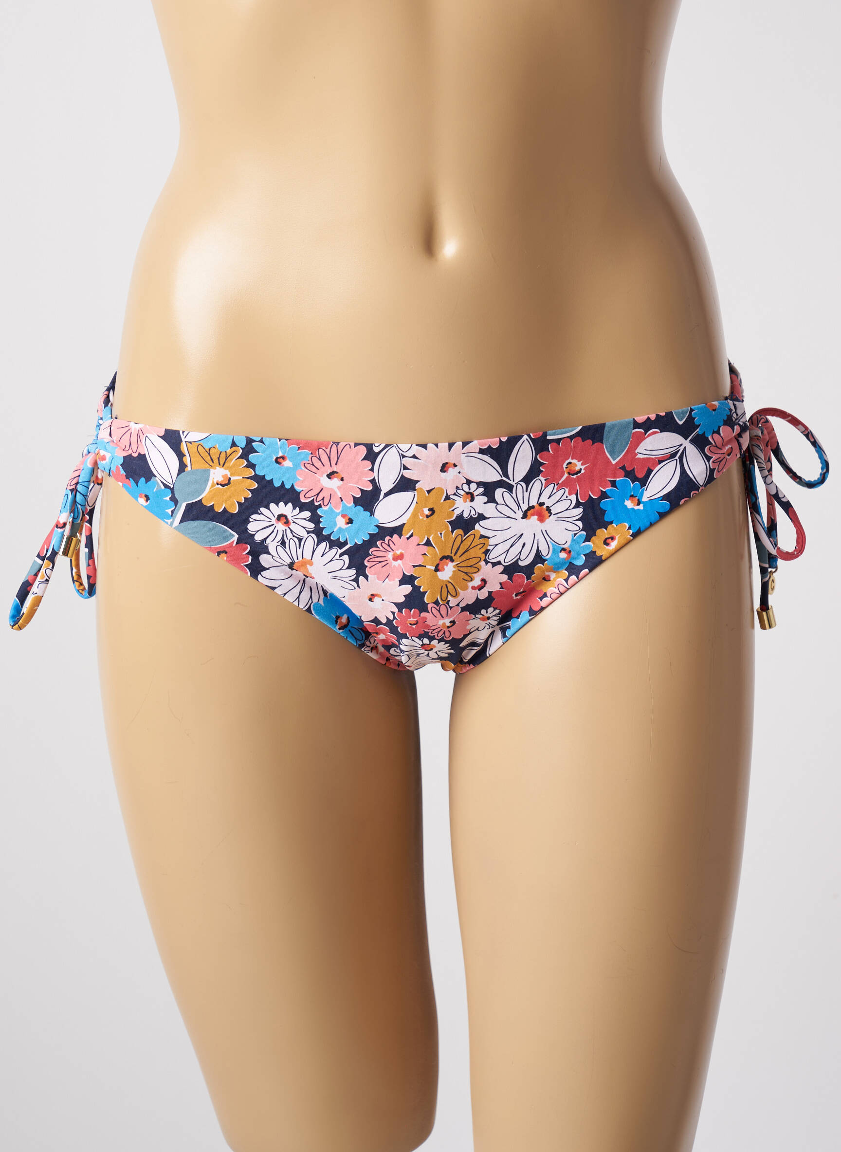 Maudymosi kelnaitės gėlių raštas bikini mėlyna CYELL moteris