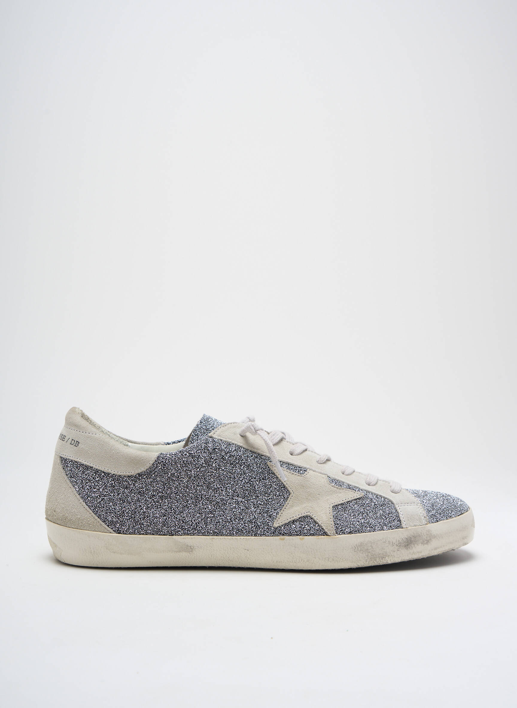 Bėgimo bateliai blizgučių audimas, blizgus audimas plokščias kulnas iki 3 cm sidabrinė GOLDEN GOOSE DELUXE BRAND moteris