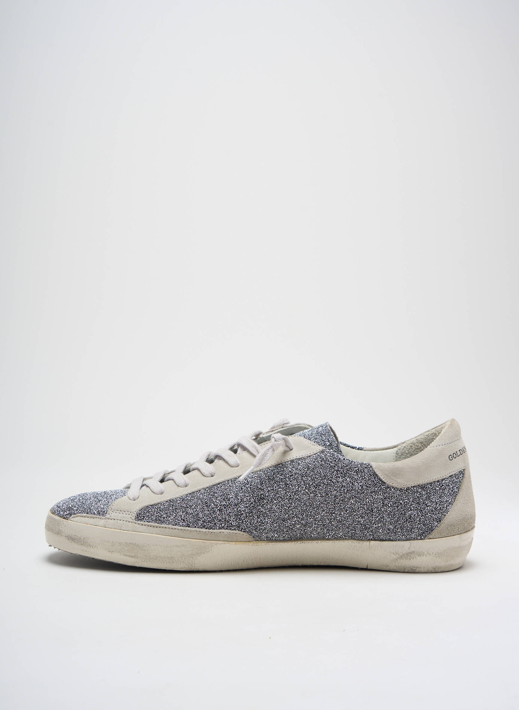 Bėgimo bateliai blizgučių audimas, blizgus audimas plokščias kulnas iki 3 cm sidabrinė GOLDEN GOOSE DELUXE BRAND moteris