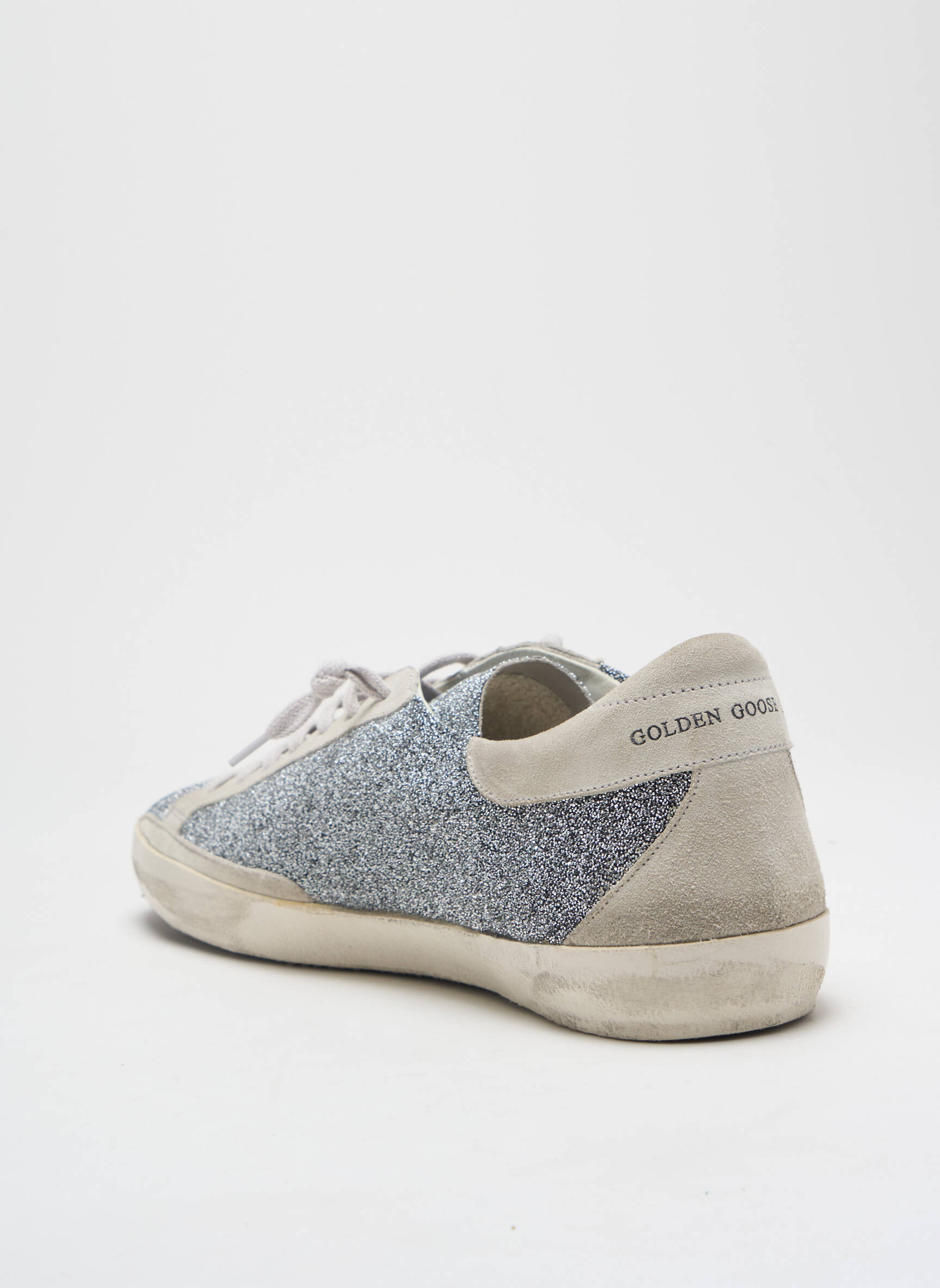 Bėgimo bateliai blizgučių audimas, blizgus audimas plokščias kulnas iki 3 cm sidabrinė GOLDEN GOOSE DELUXE BRAND moteris