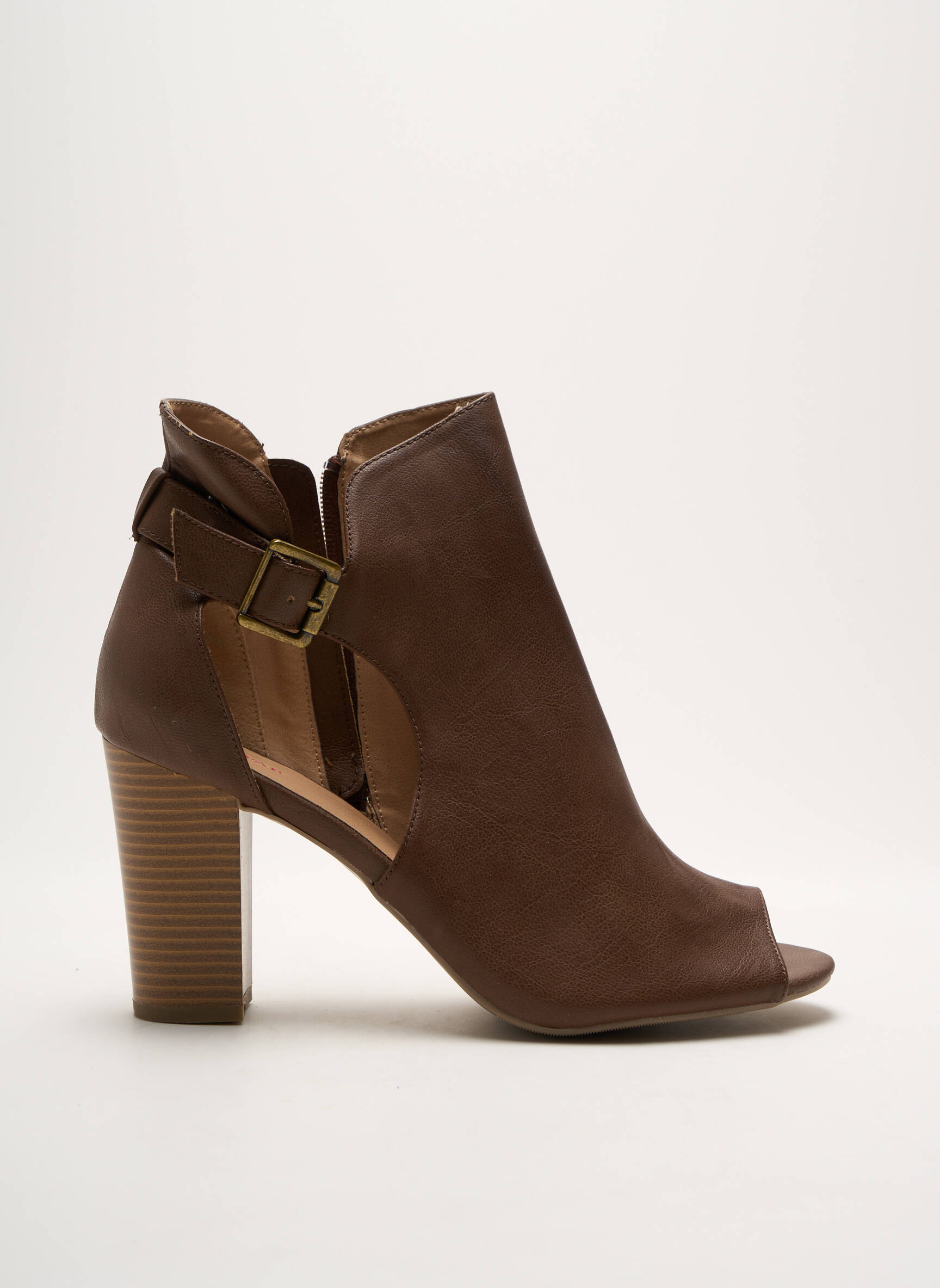 Batai/botai lygus audinys kulnas nuo 4 iki 6 cm rudas JUSTFAB moteris